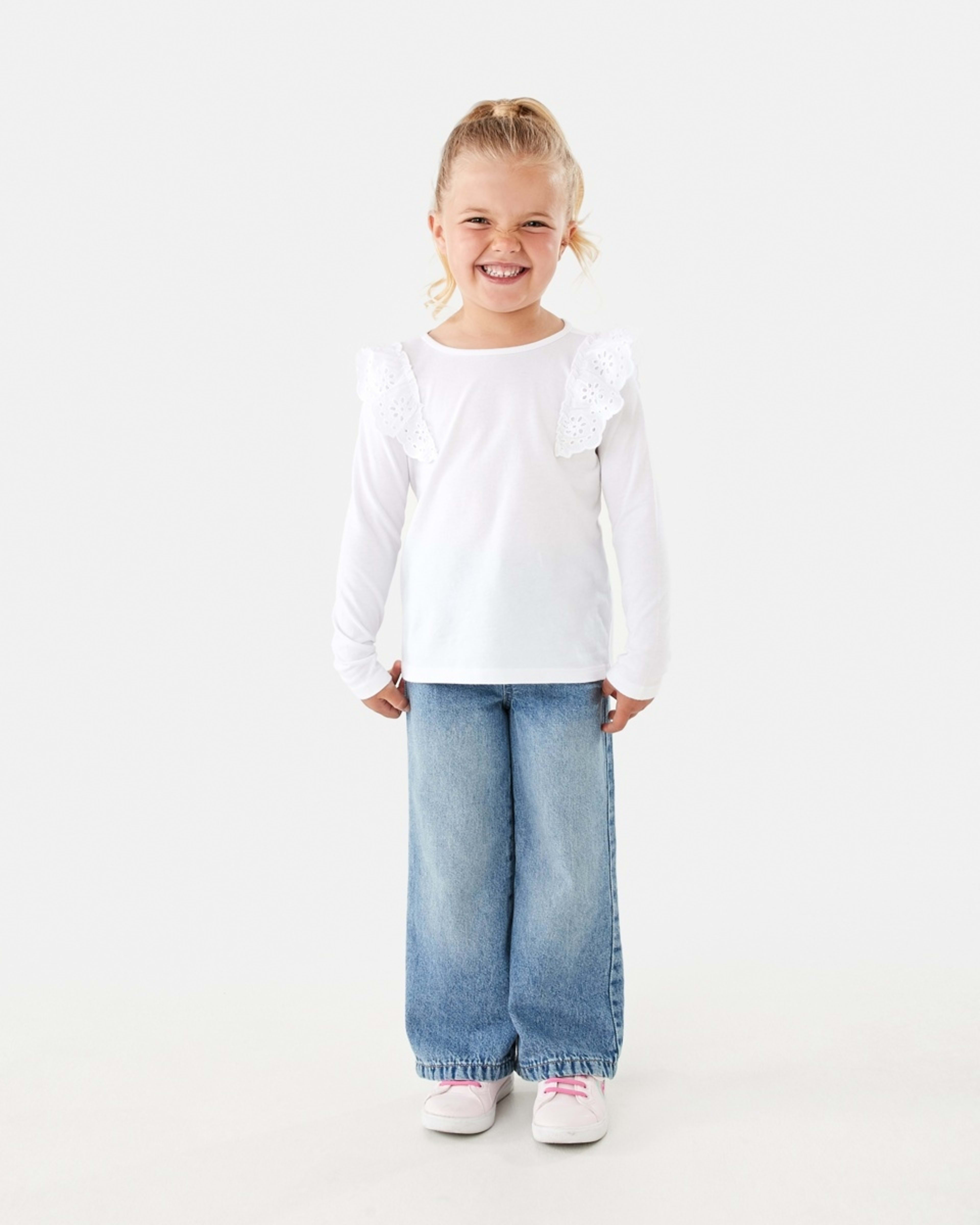 5 Broderie Trim Top White, 5 of 8