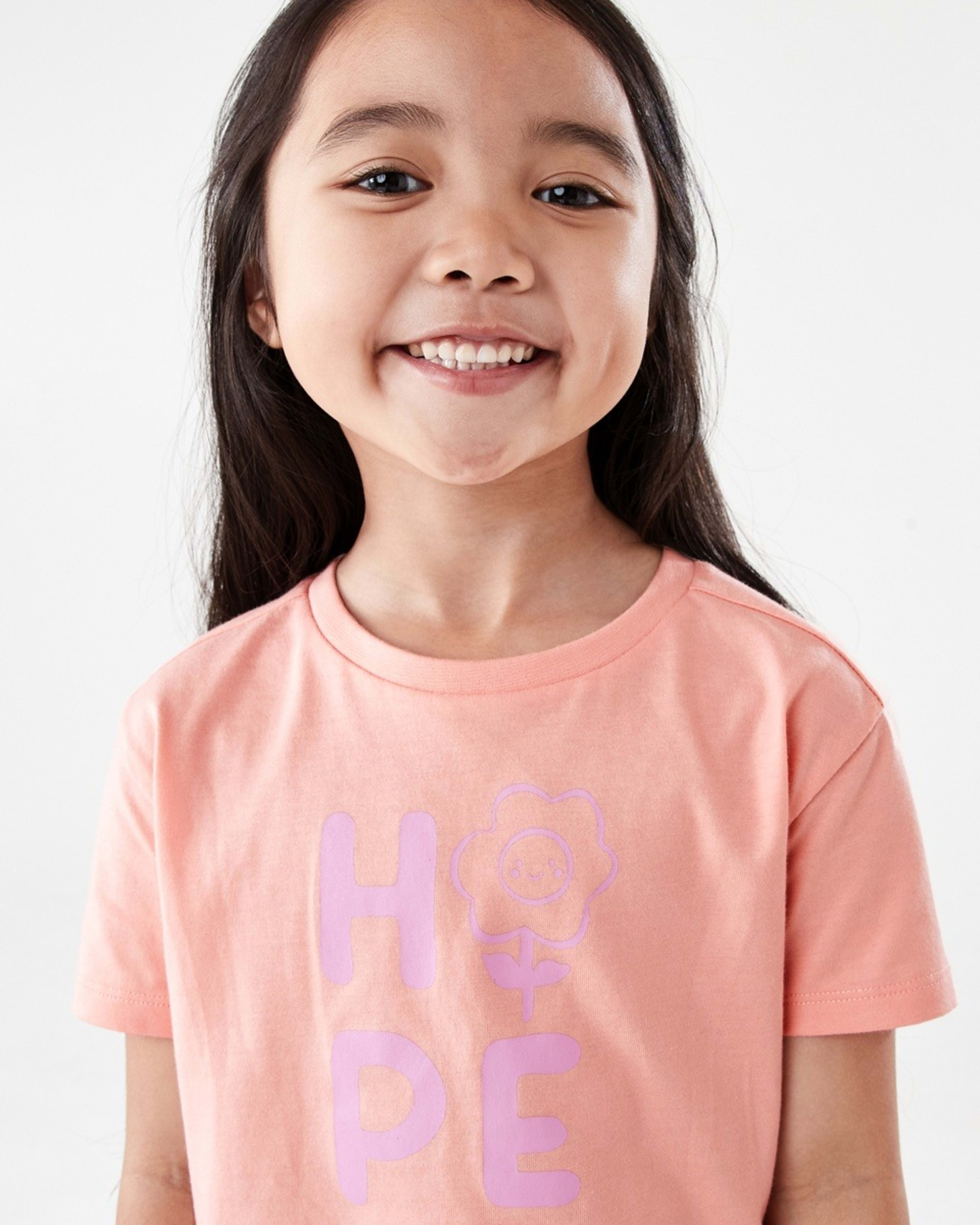 3 Printed T-shirt BLOOMING HOPE APRICOT BLUSH, 3 of 6