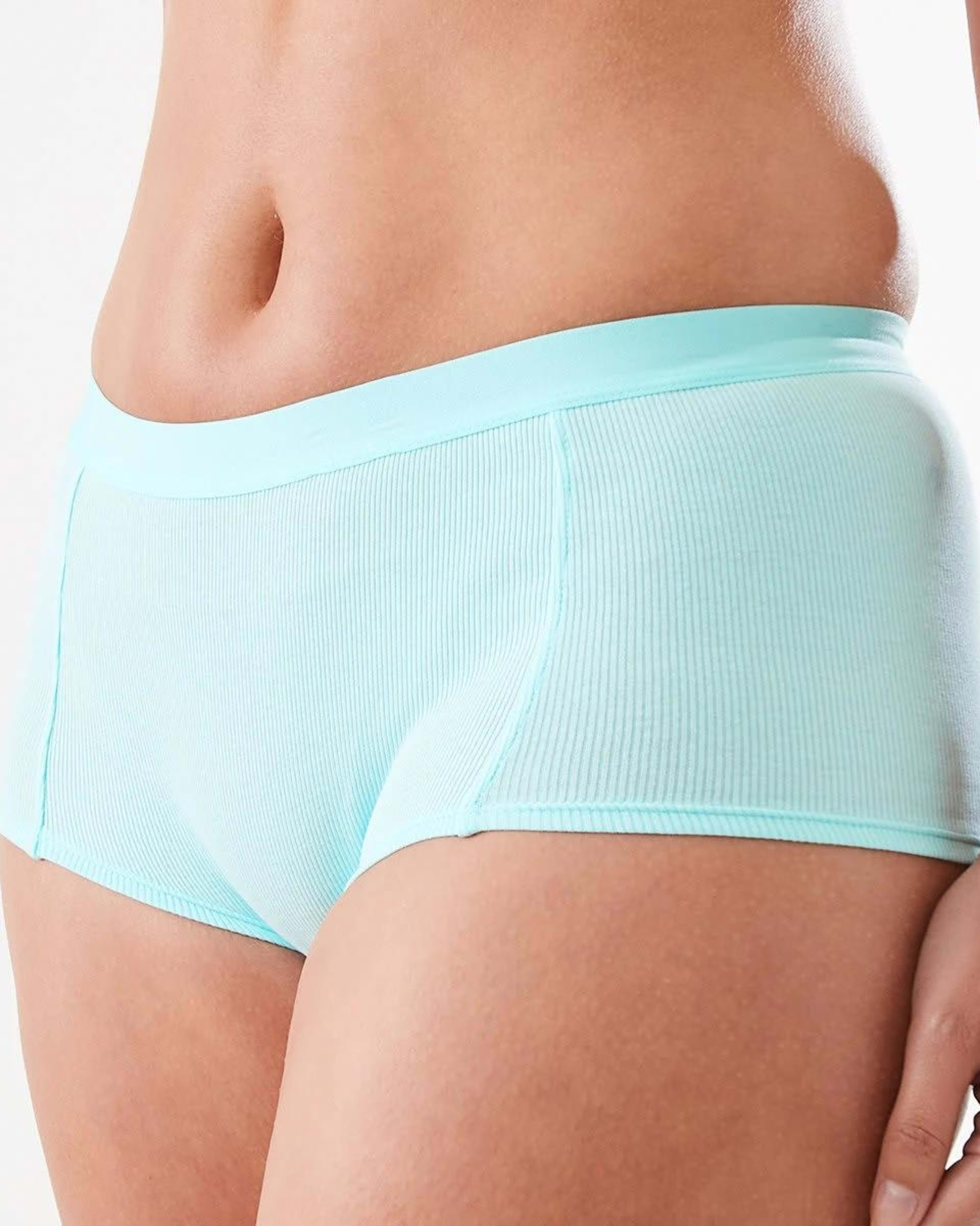 1 Rib Boyleg Briefs Brght Turq, 1 of 5