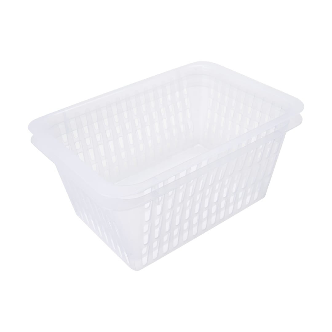 2 Pack Plastic Baskets Large, White Kmart