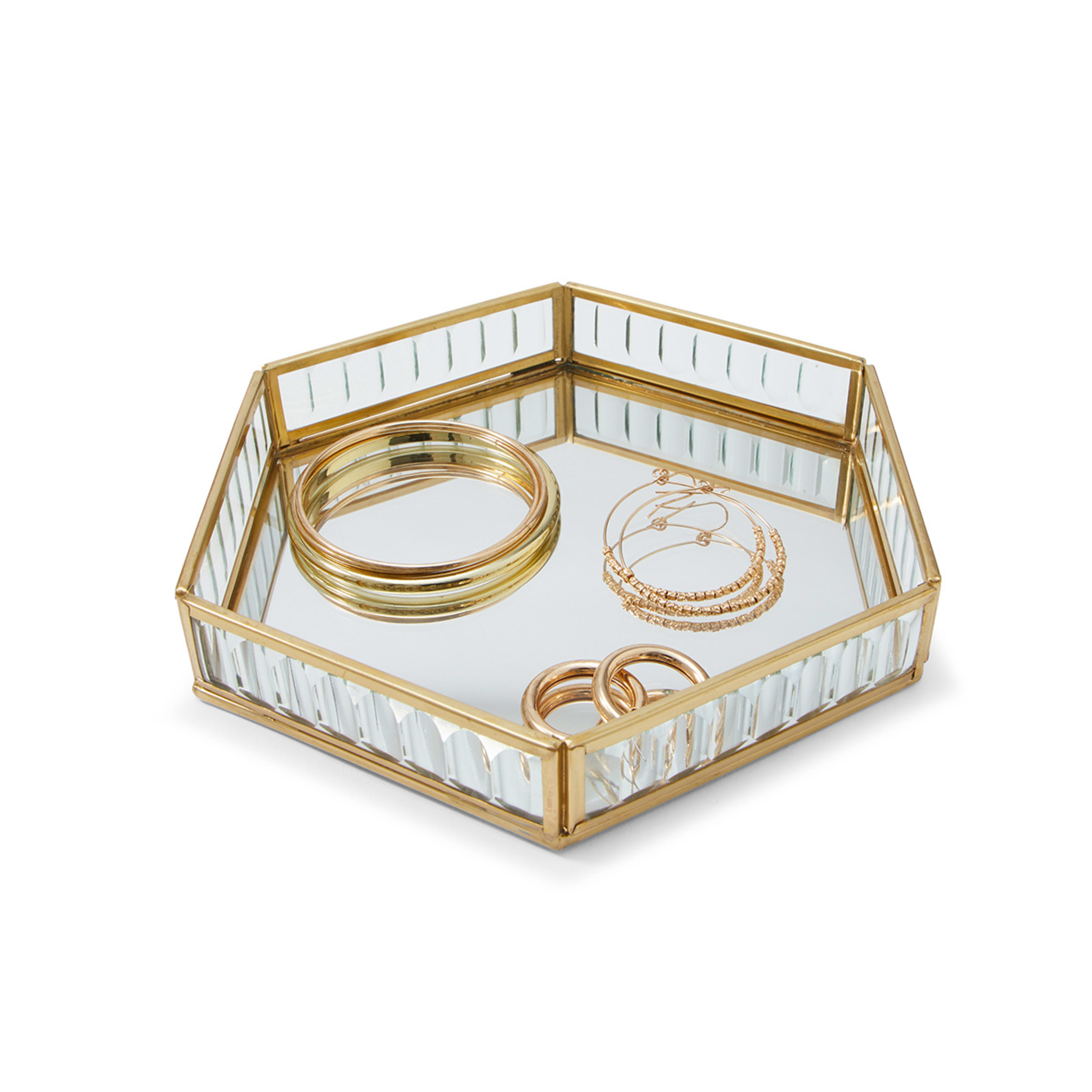 1 Fluted Glass Jewellery Tray