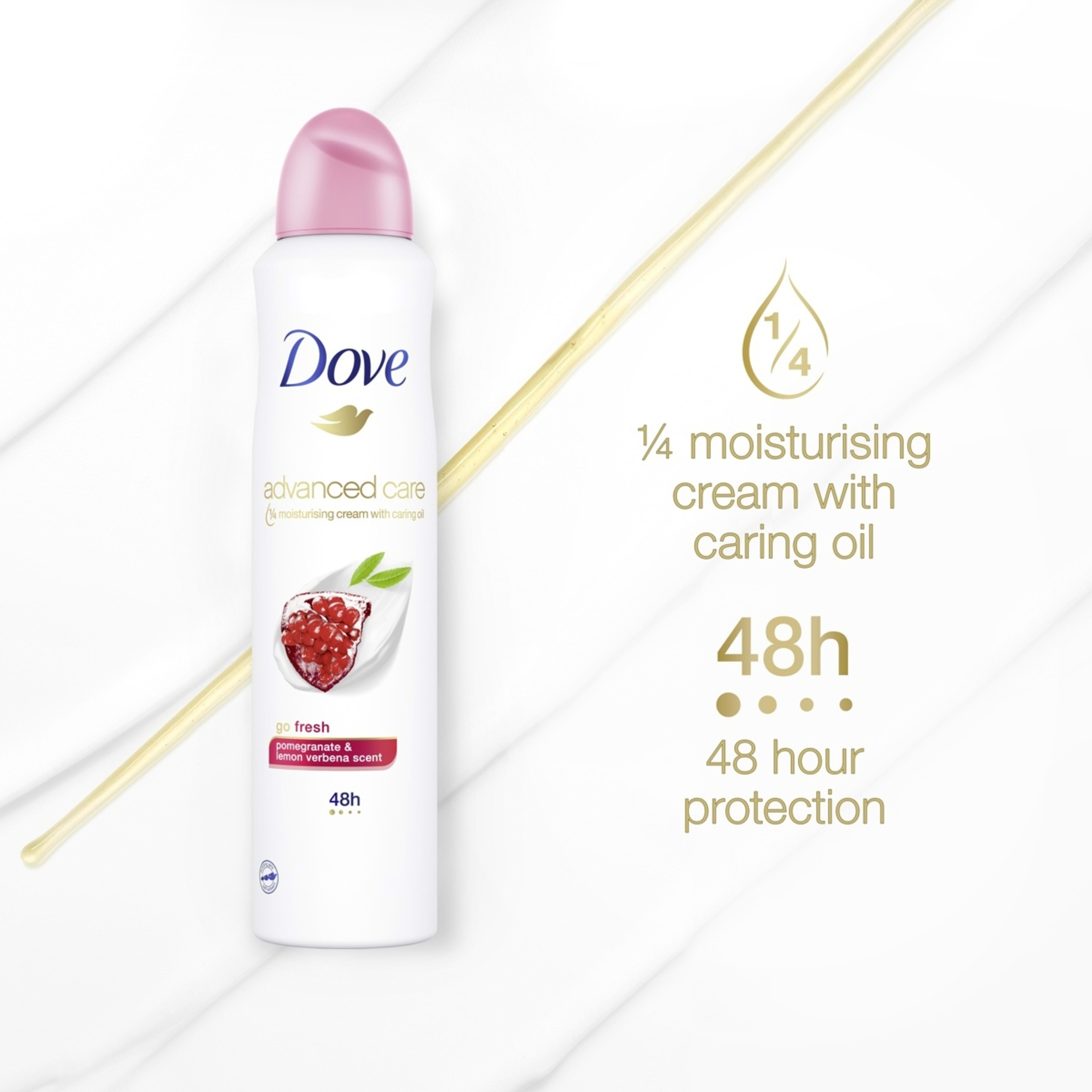 9 Dove Advanced Care Go Fresh Antiperspirant Aerosol Deodorant - Pomegranate & Lemon Verbena Scent, 9 of 10