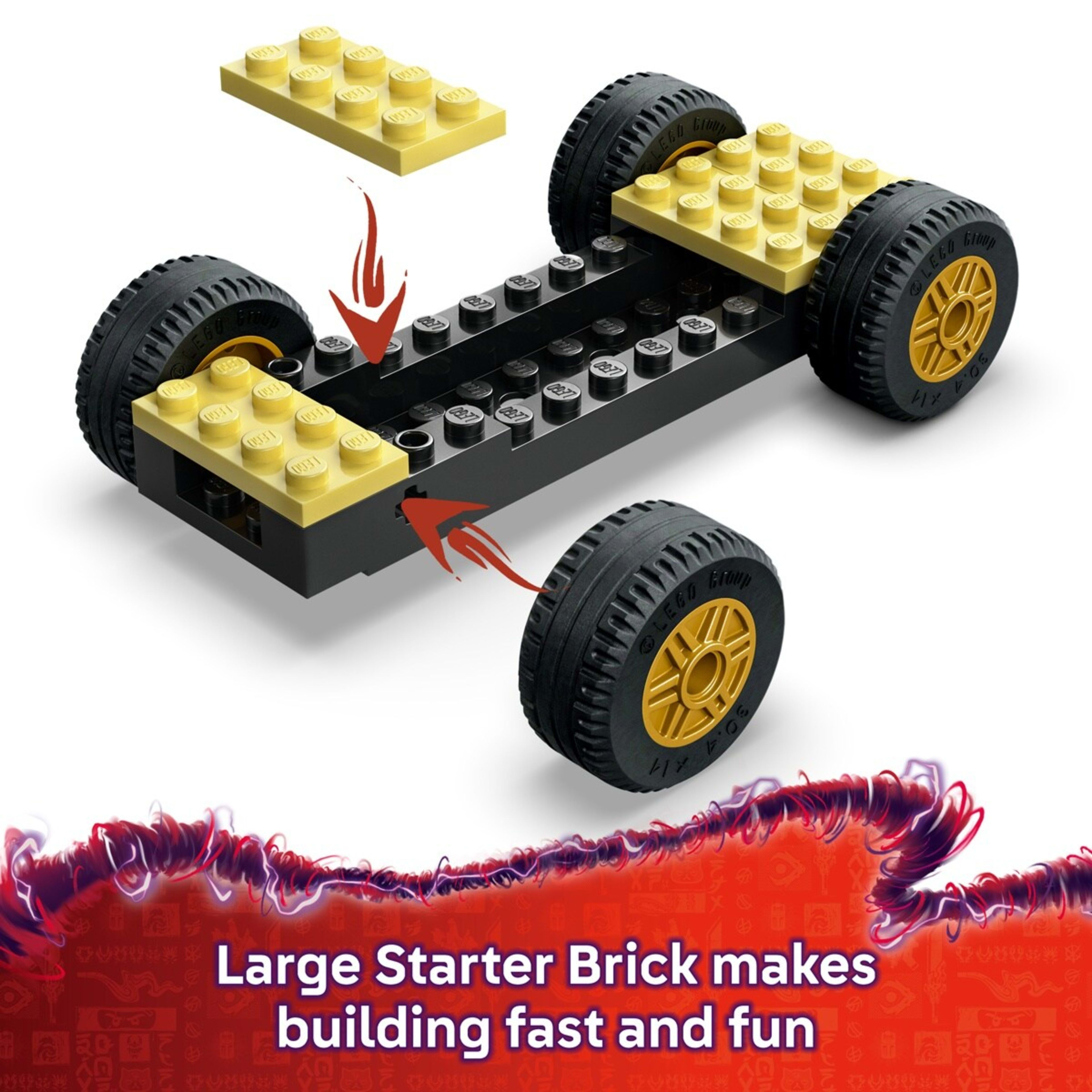 4 LEGO NINJAGO Rogue vs. Drix Race Car Duel 71840, 4 of 11