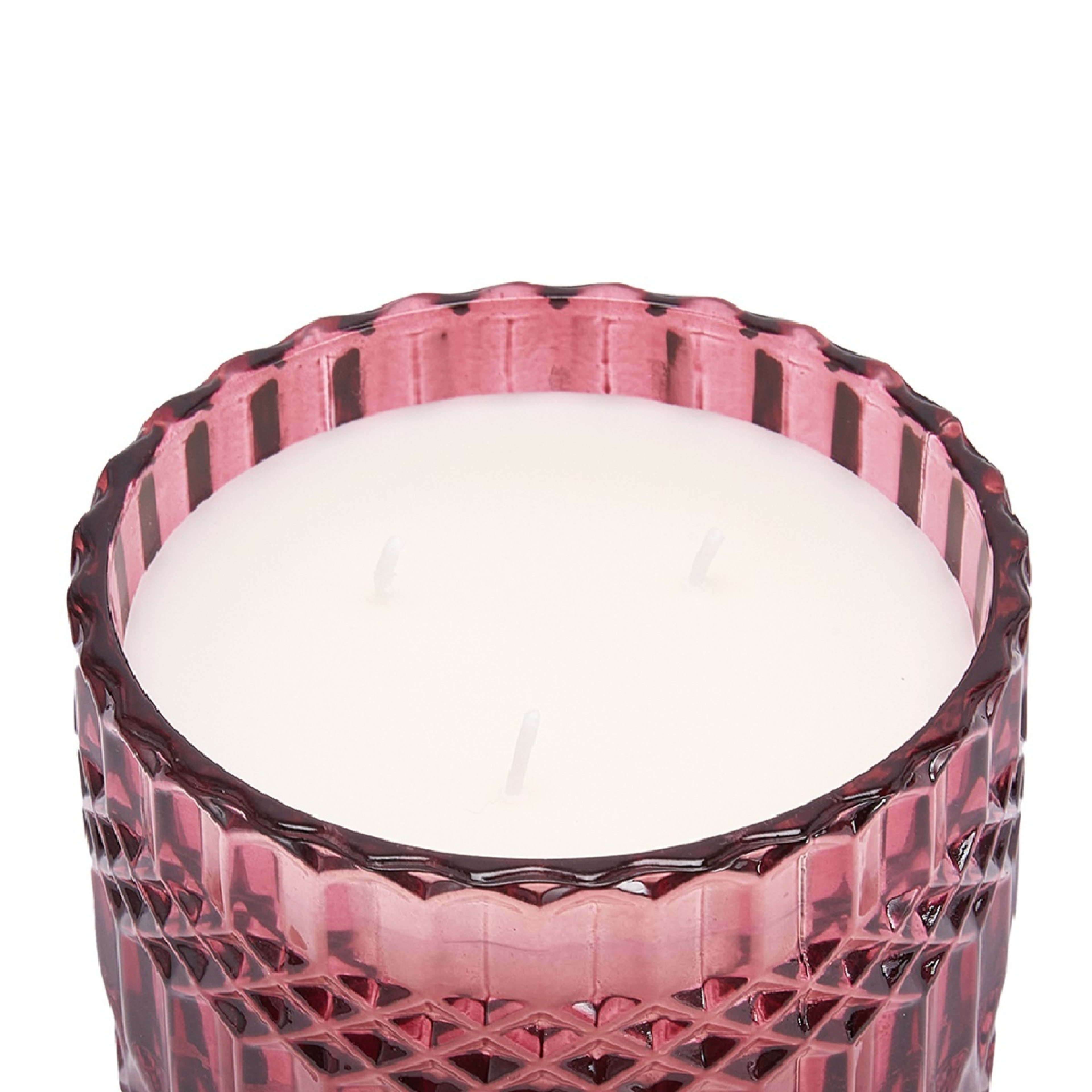 Dark Orchid and Rose Shiraz Geo Fragrant Candle Kmart