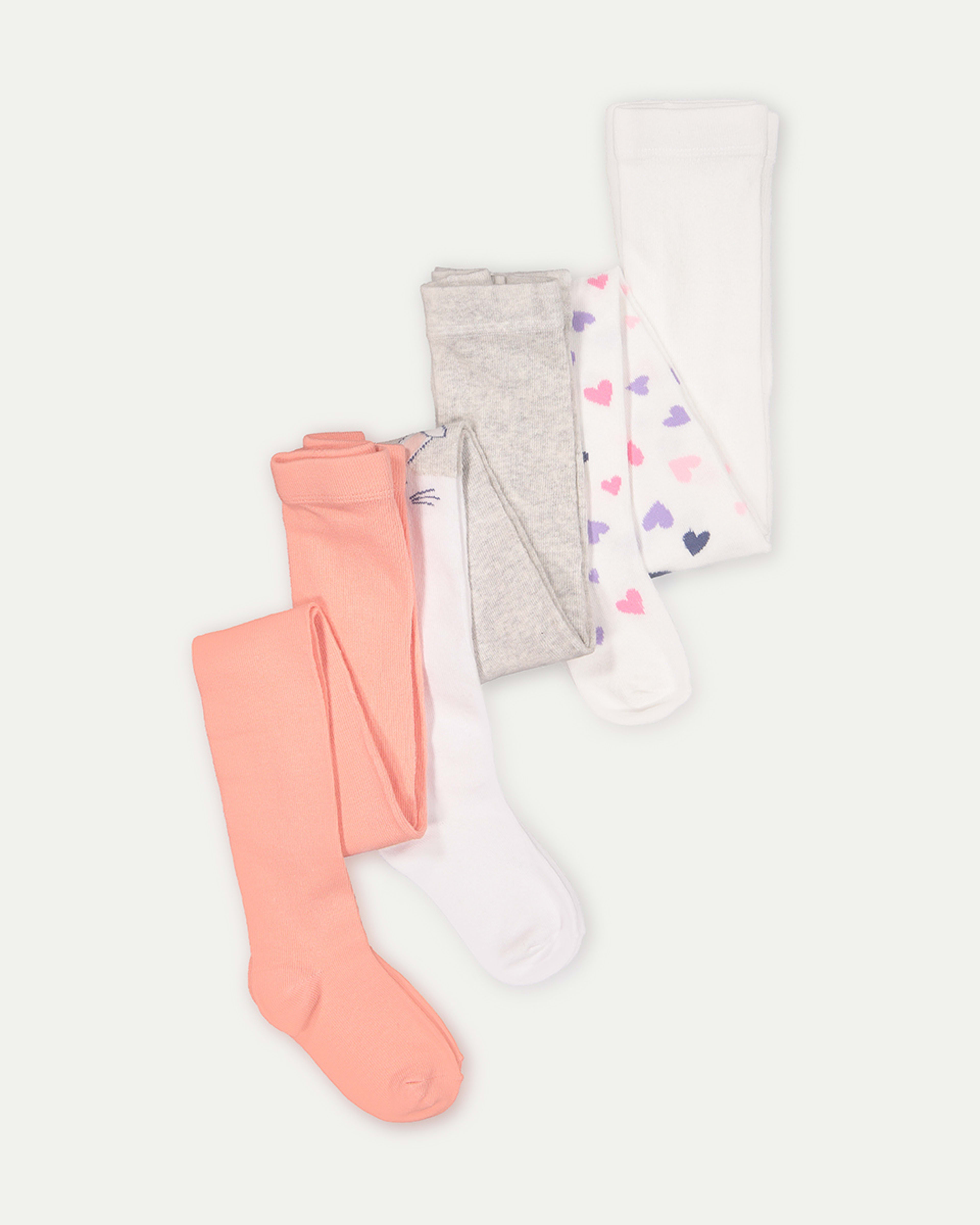 3 Pack Cotton Rich Tights Kmart