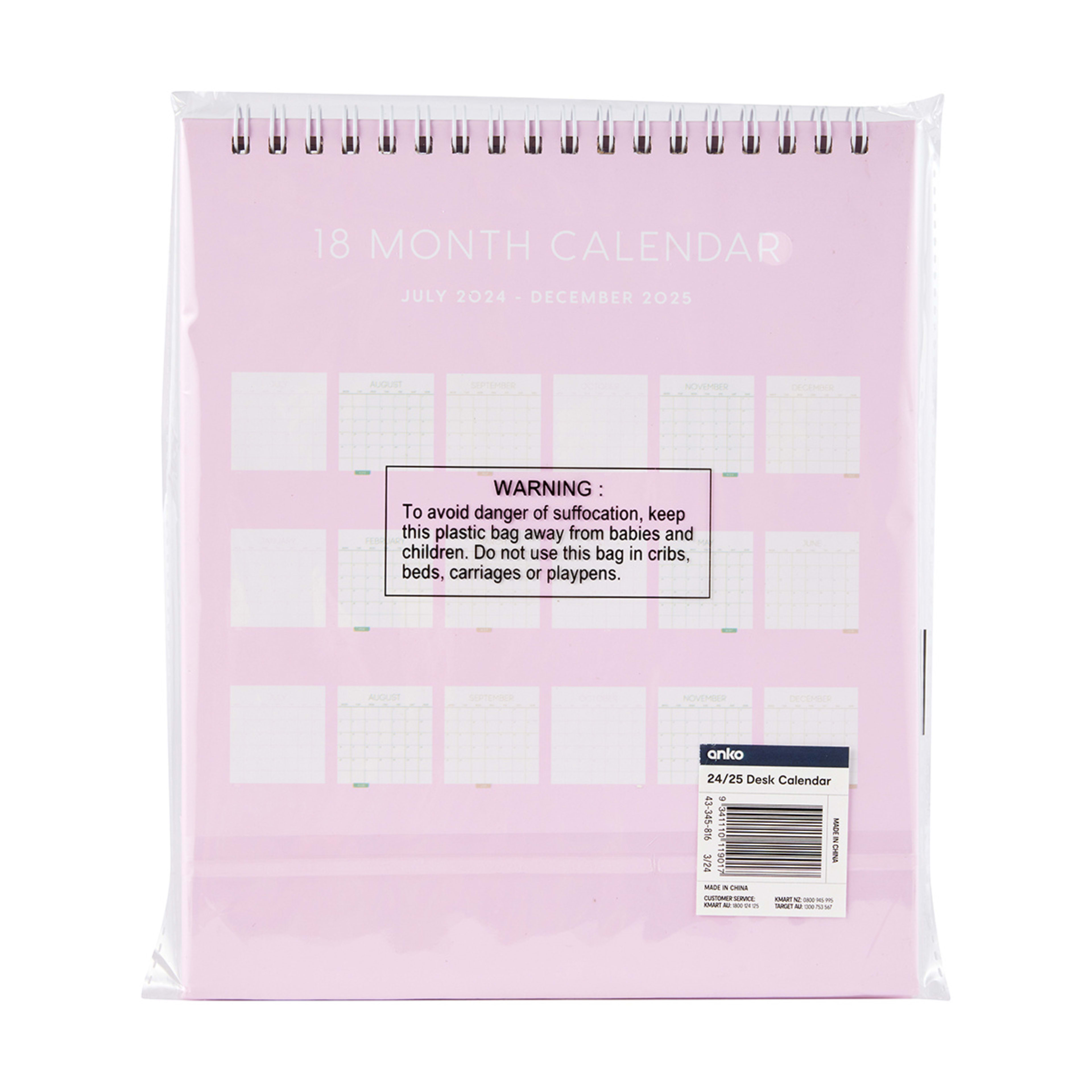 24/25 Desk Calendar Kmart