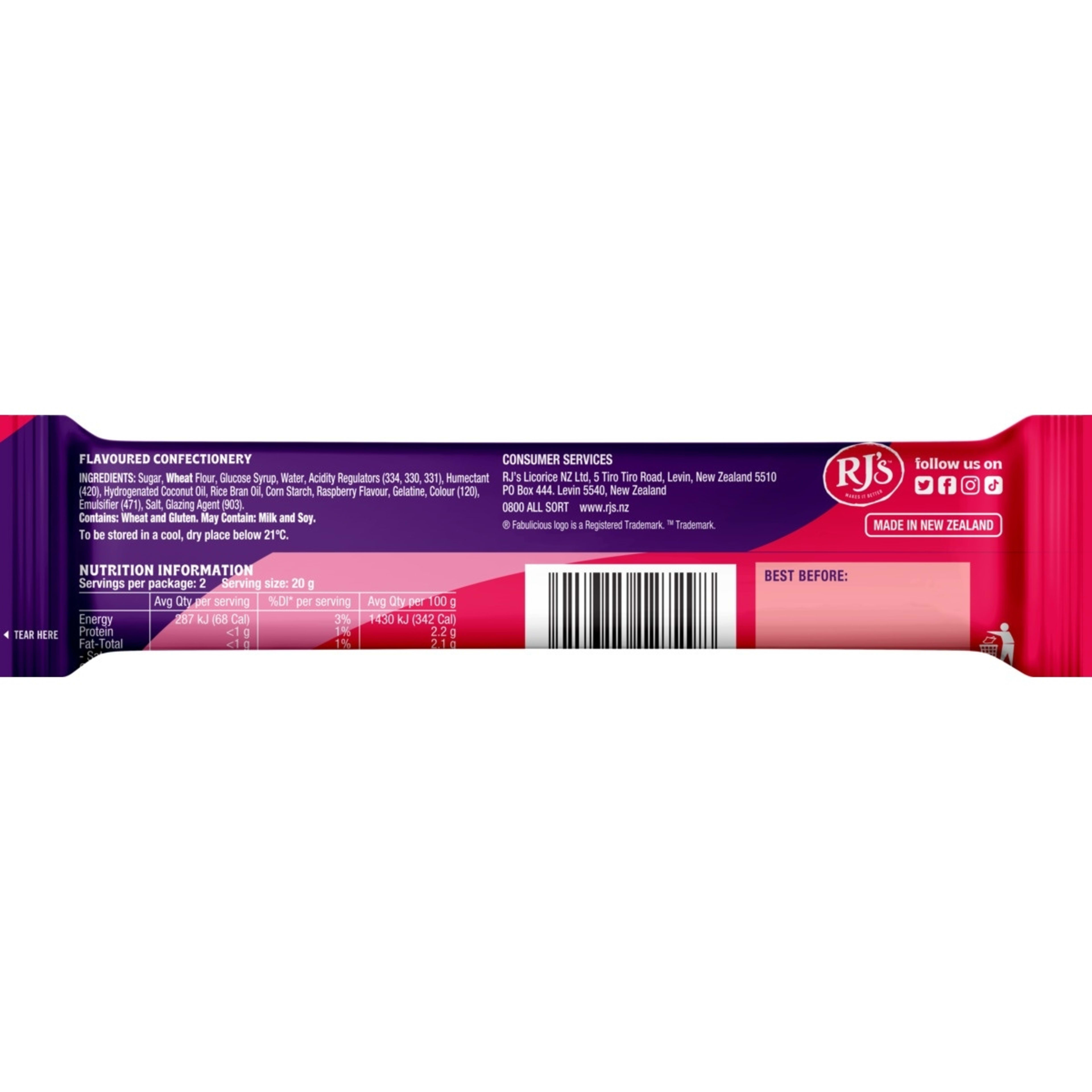 2 RJ's Fabulicious Sherbert Fizz 40g, 2 of 2