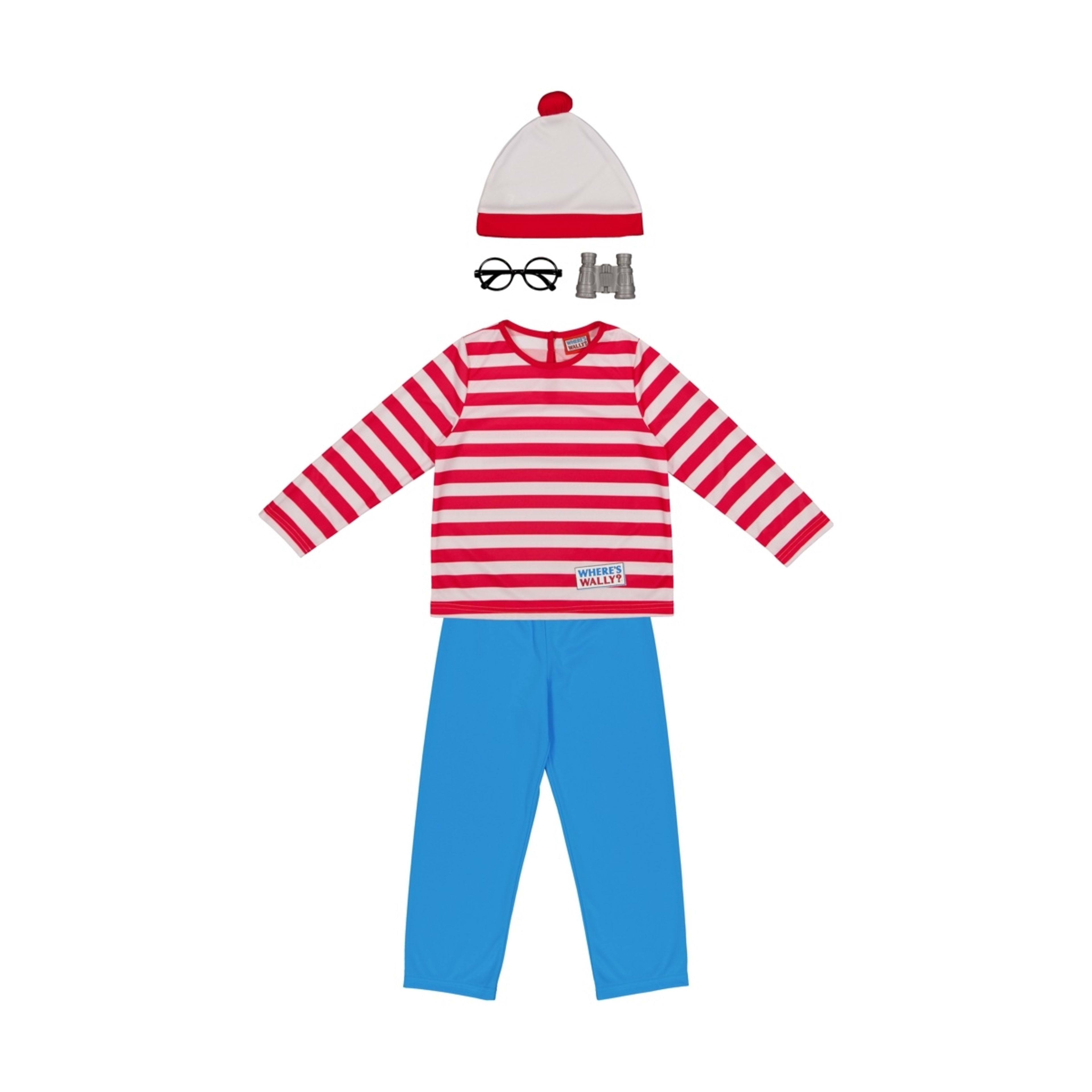 1 5 Piece Where's Wally? Costume - Ages 4-6, 1 of 4
