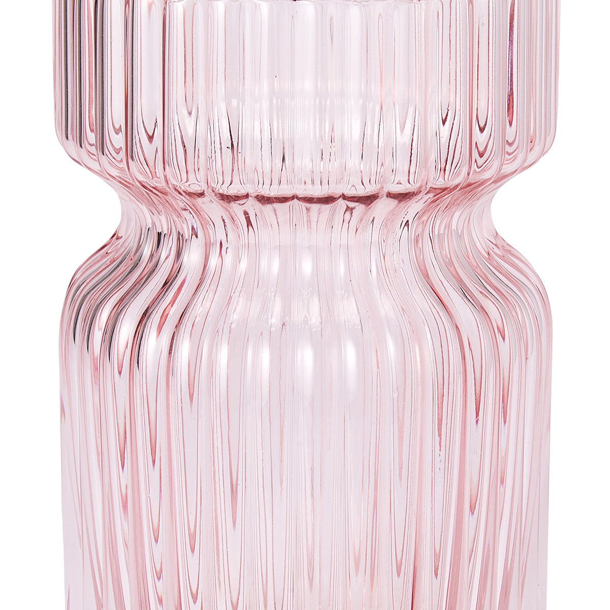 Small Pink Ribbed Vase Kmart