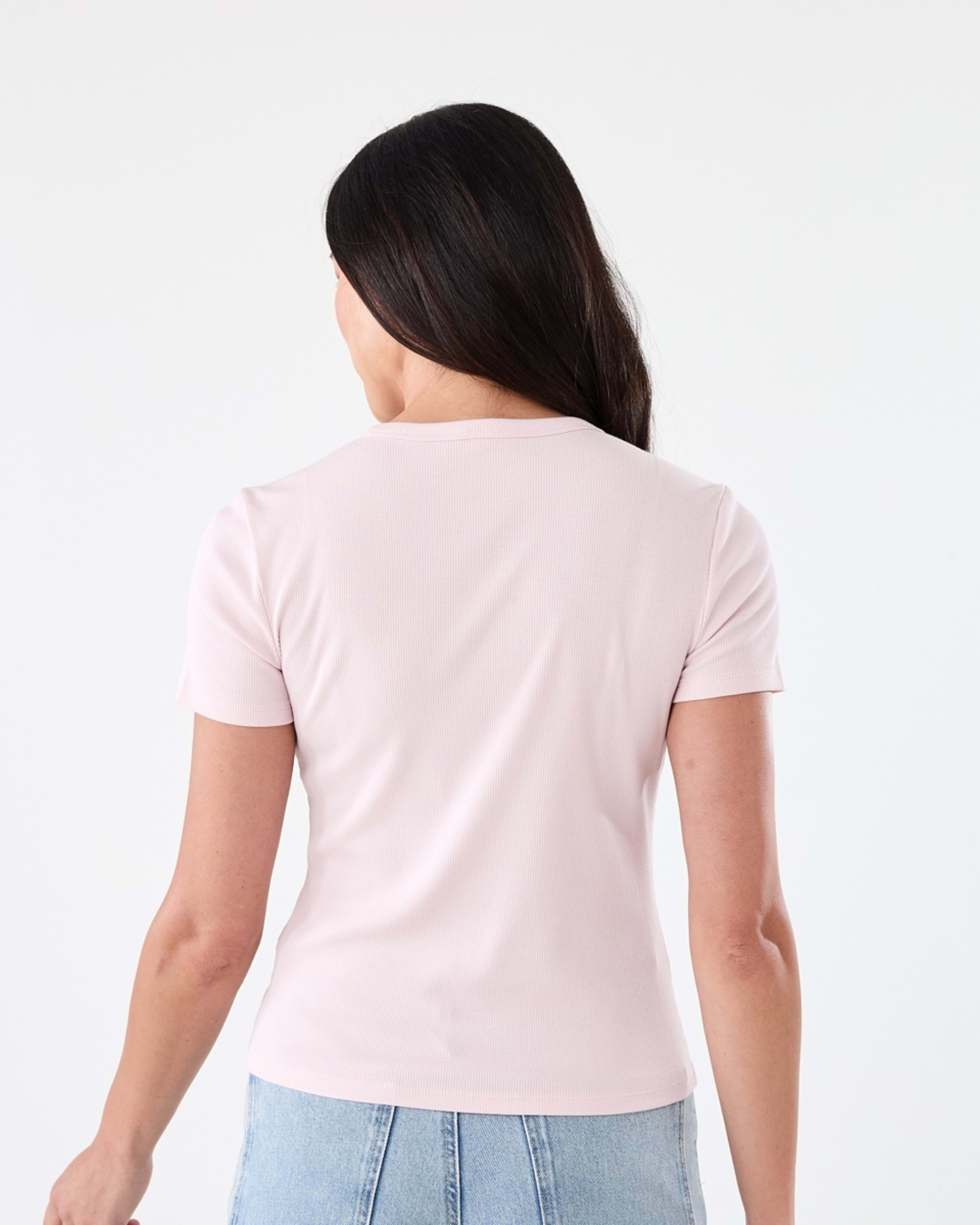 3 Short Sleeve Rib Crew Neck T-shirt SOFT BLOSSOM, 3 of 5