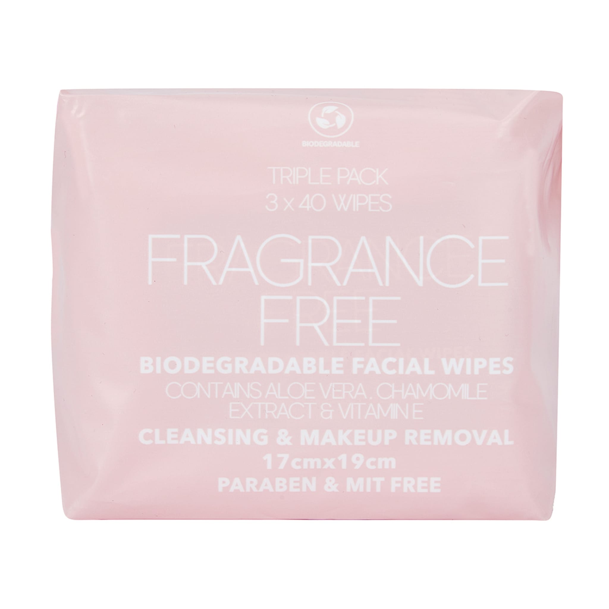 Triple Pack Cleansing & Makeup Removal Biodegradable Facial Wipes