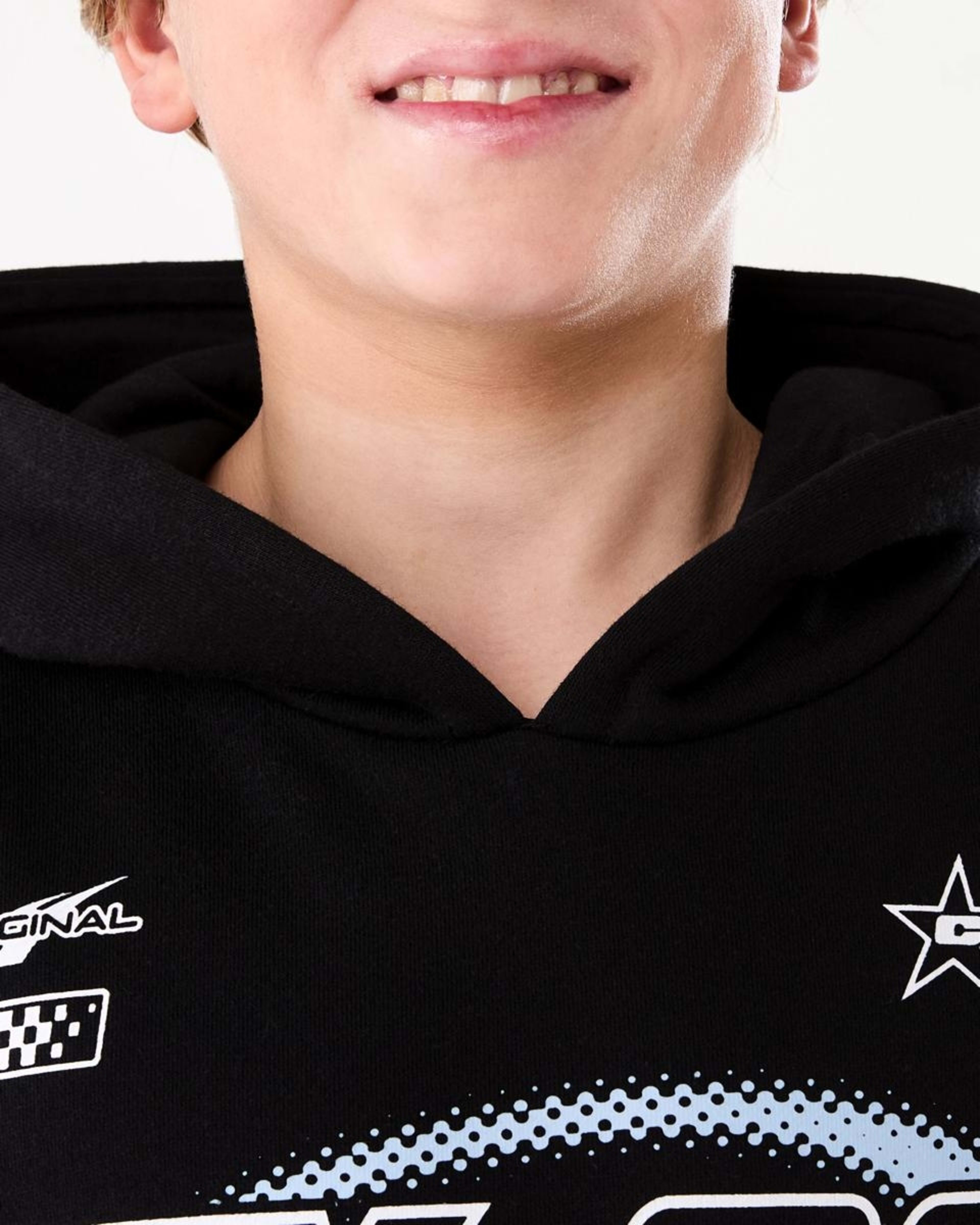 5 Oversized Print Hoodie Blk Slogan, 5 of 8