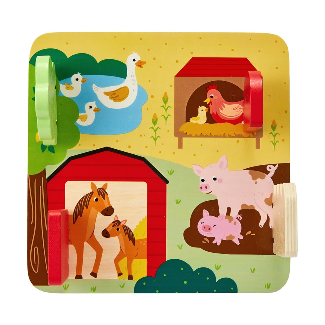 Wooden Peekaboo Farm Animals Kmart NZ