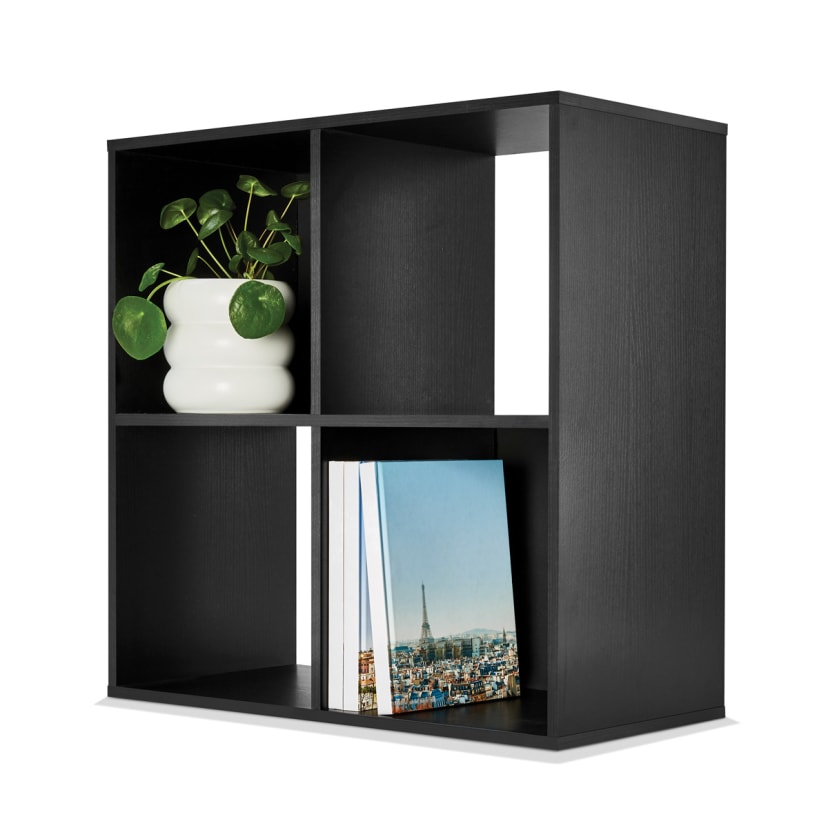 4 Cube Unit Black Kmart