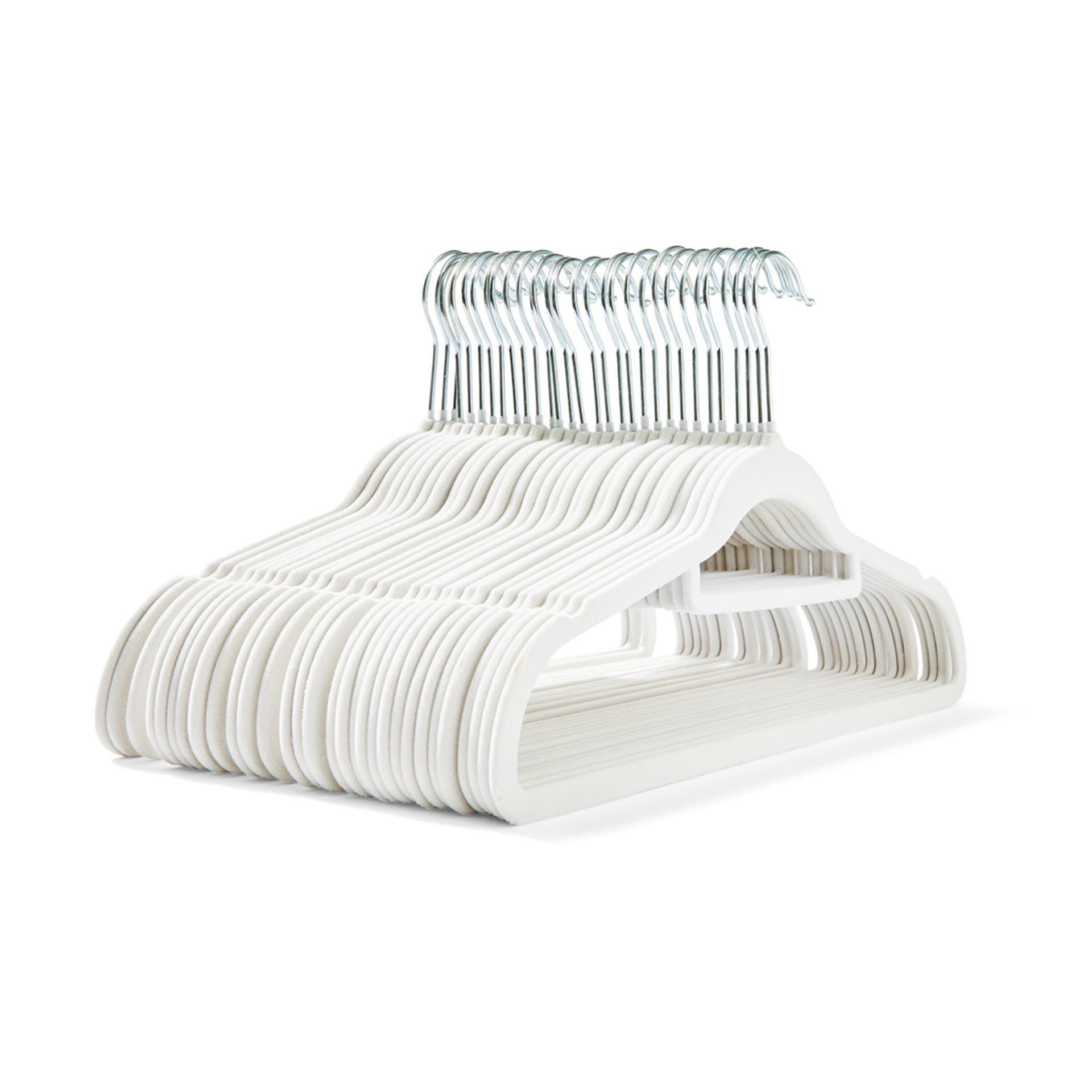 30 Pack Flocked Hangers White Kmart