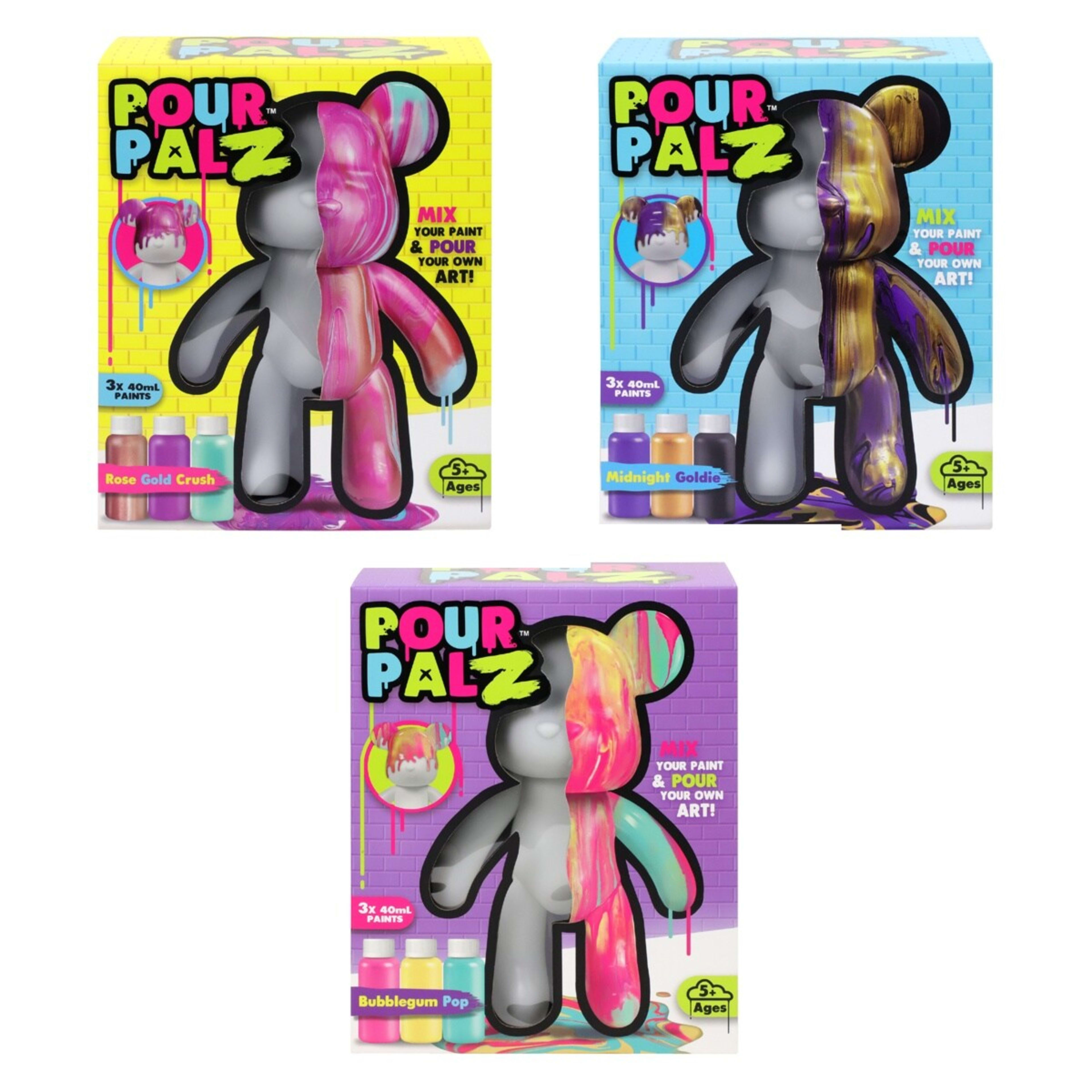 1 Pour Palz Large Paint Bear - Assorted