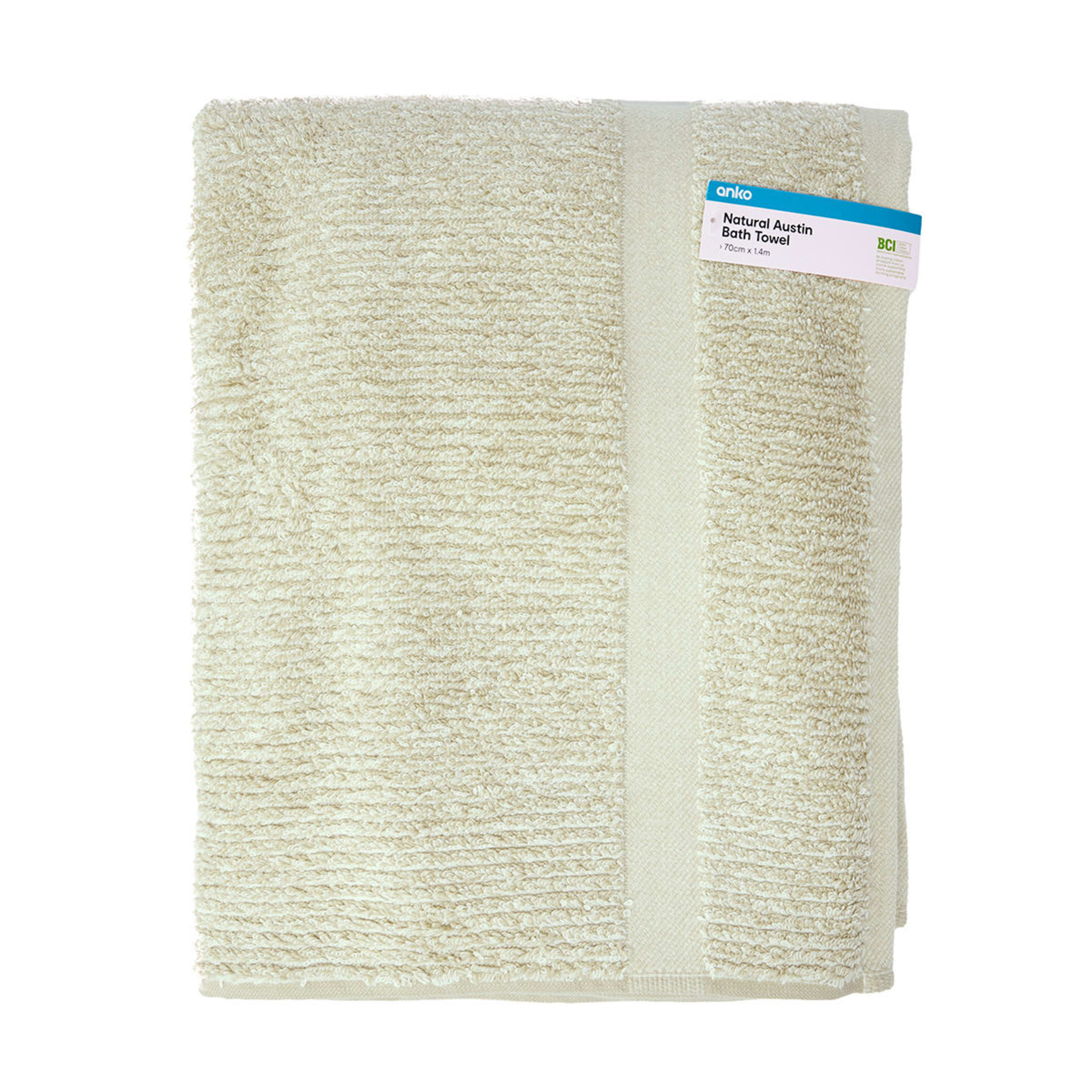 Austin Cotton Bath Towel Natural Kmart