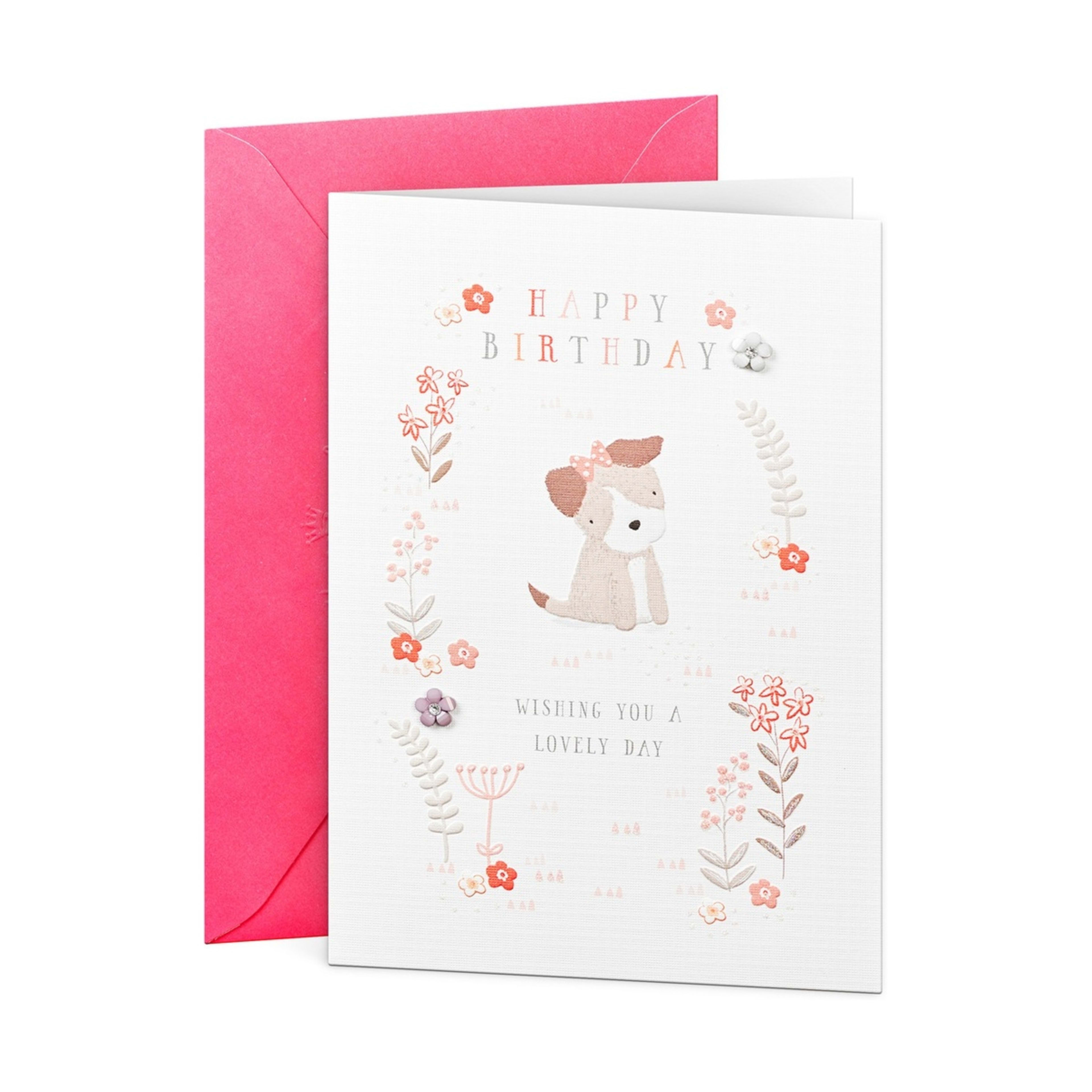 1 Hallmark Birthday Card for Her - Sweet Puppy