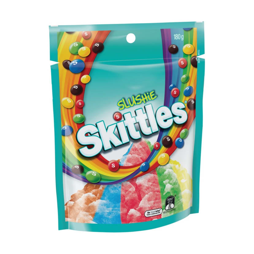 Skittles Slushie Bite Size Chewy Lollies Bag 180g Kmart