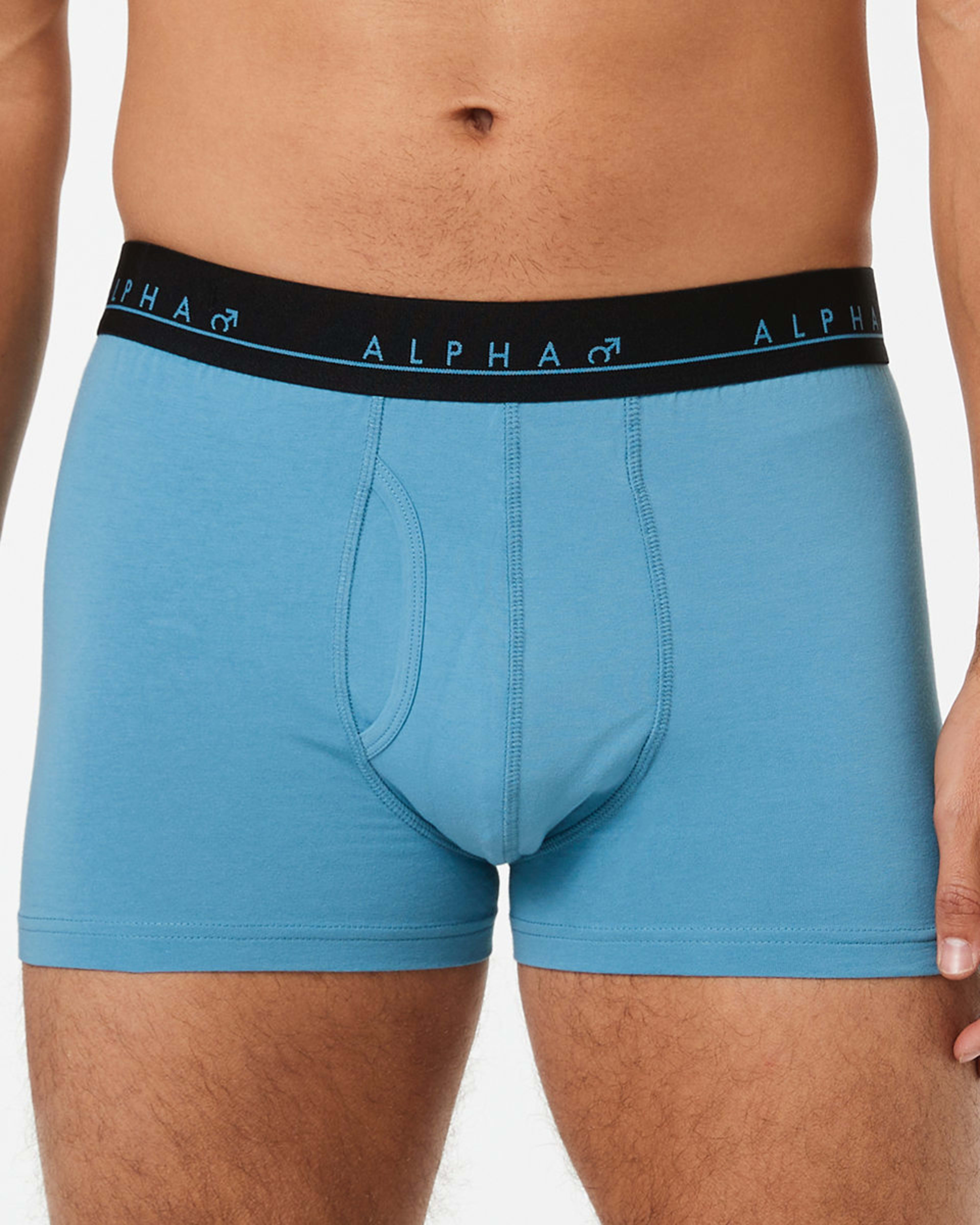 4 3 Pack Fly Front Plain Trunks Rednvyblue, 4 of 8