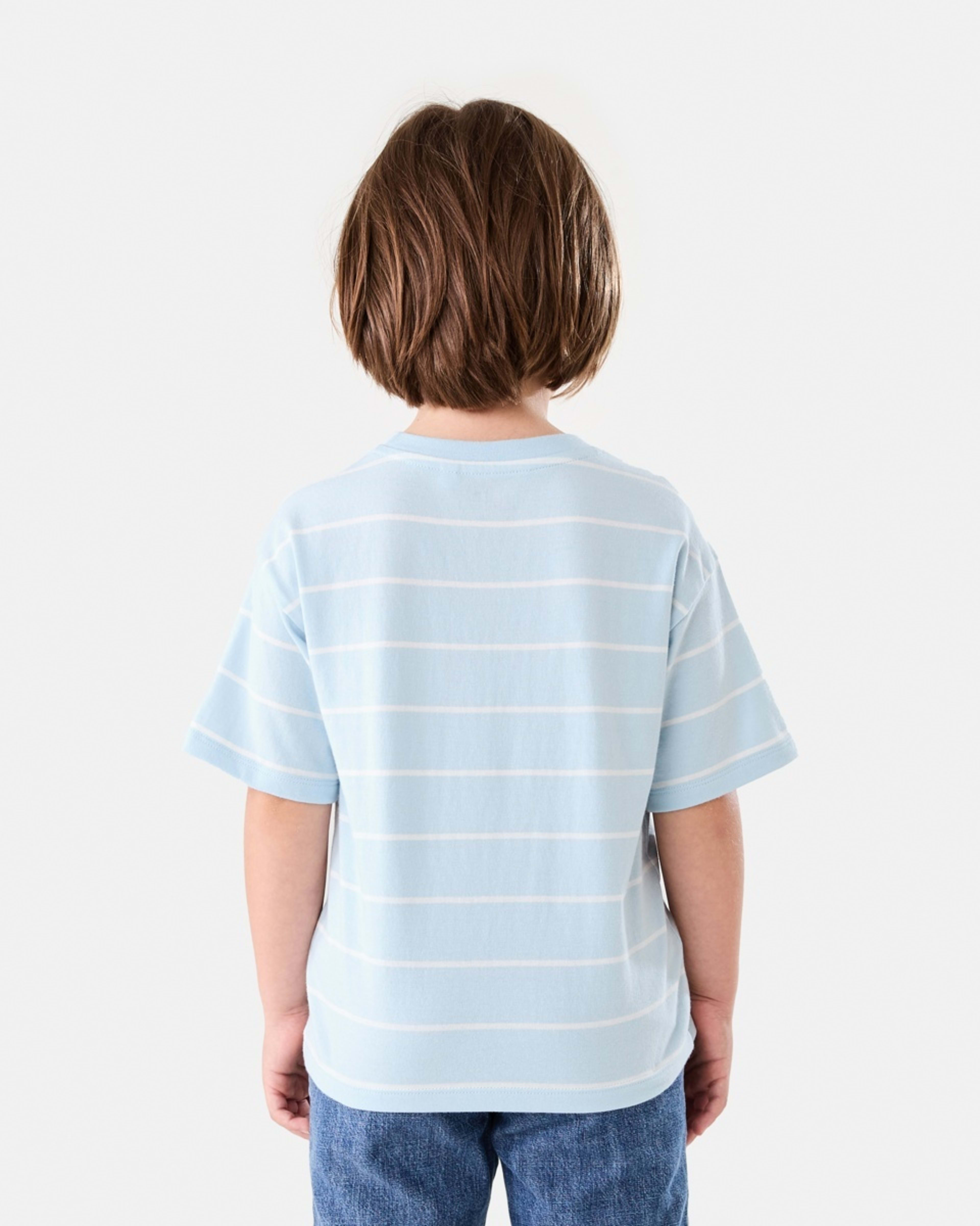 2 Stripe T-shirt THICK AND THIN STRIPE BLUE, 2 of 6