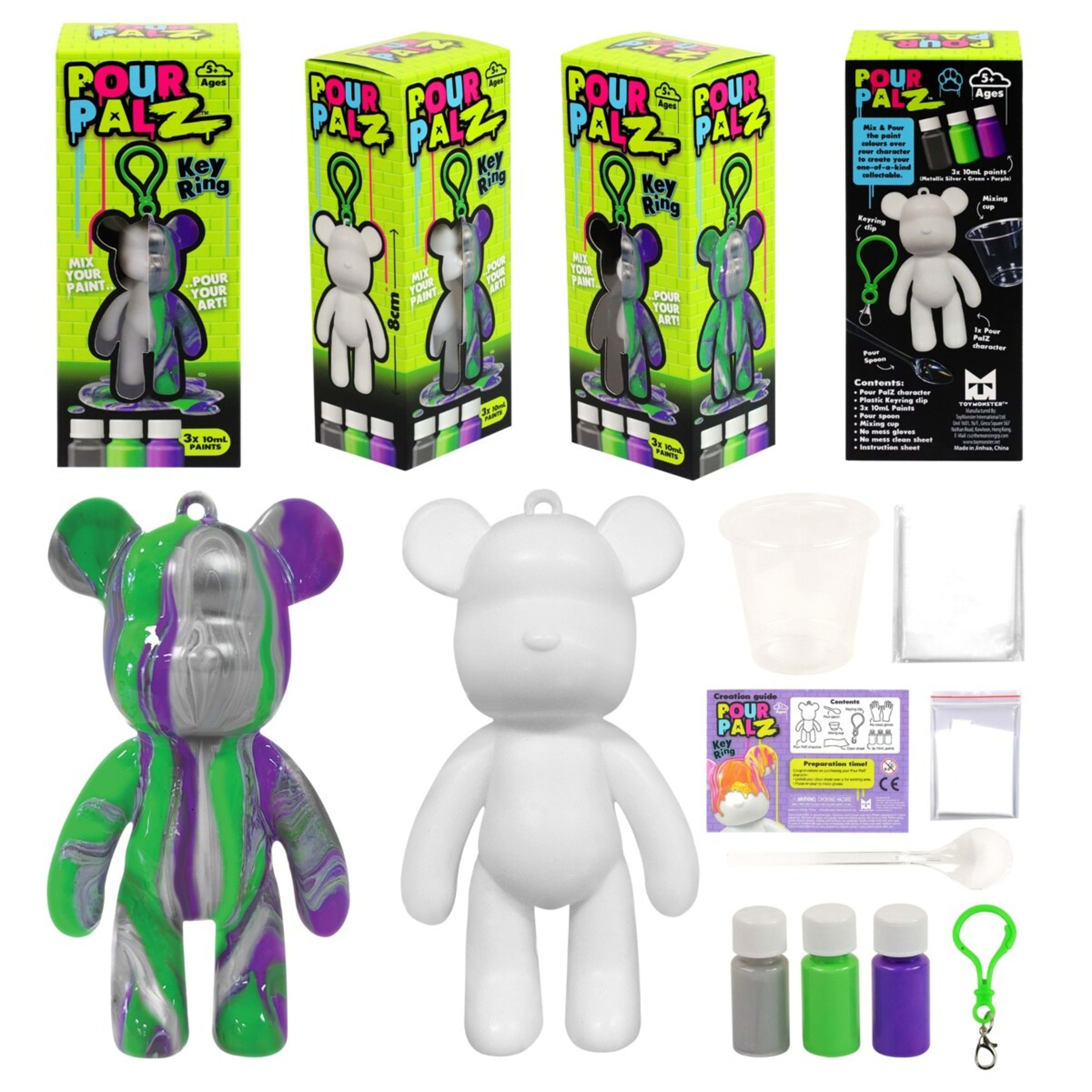 6 Pour PalZ Keyring - Assorted, 6 of 9