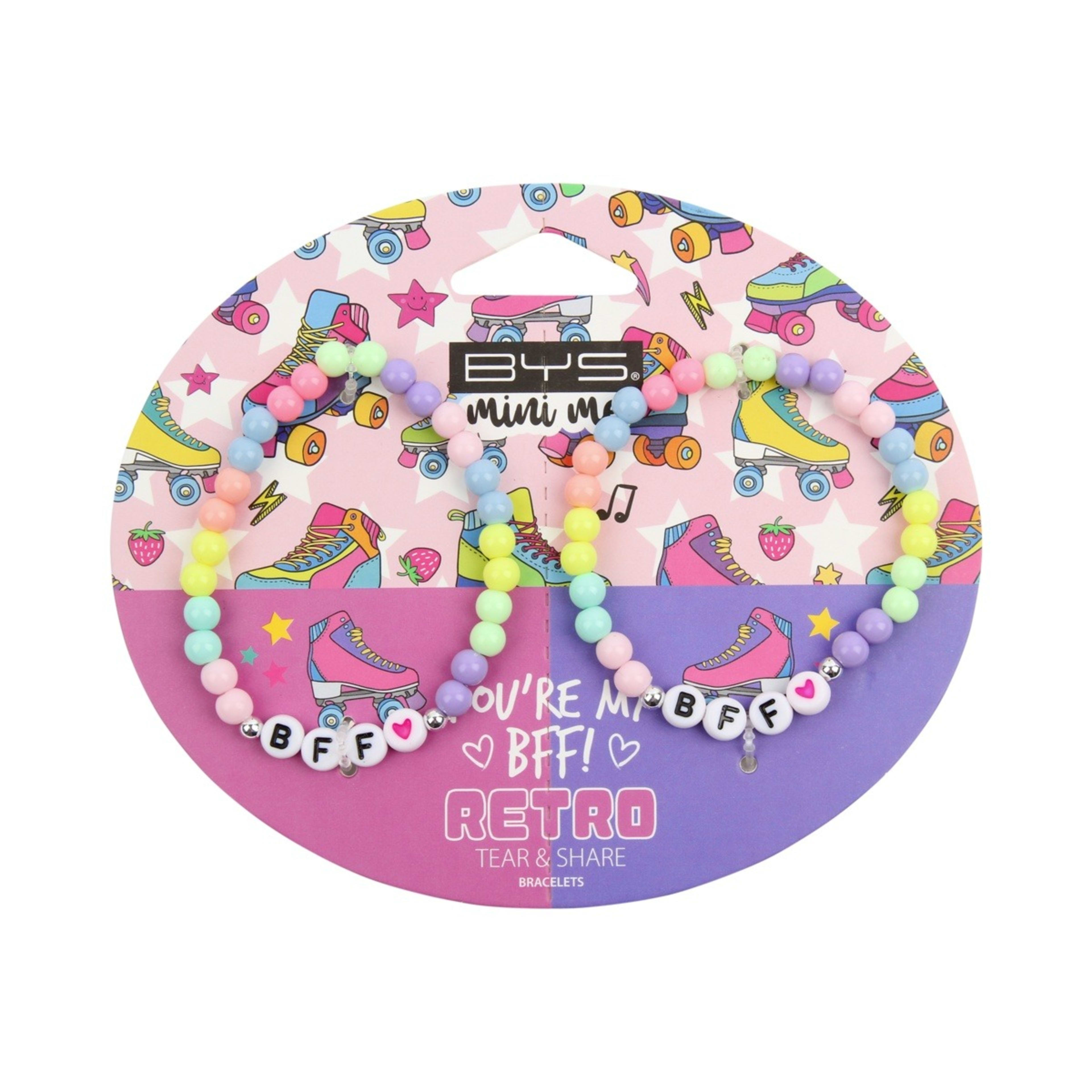 1 BYS 2 Pack Mini Me Retro Tear and Share Bracelets