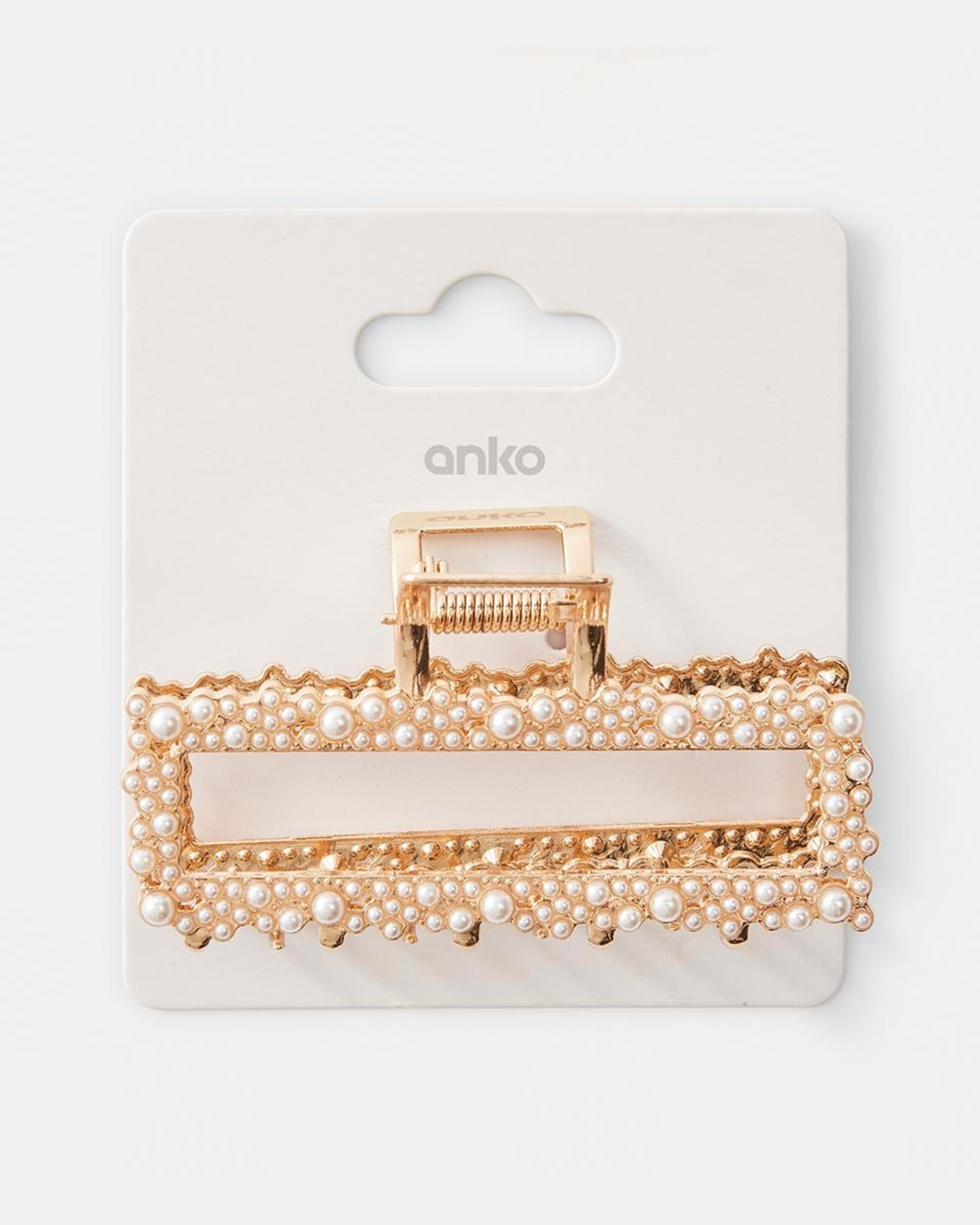 Faux Pearl Gold Tone Claw Hair Clip Kmart