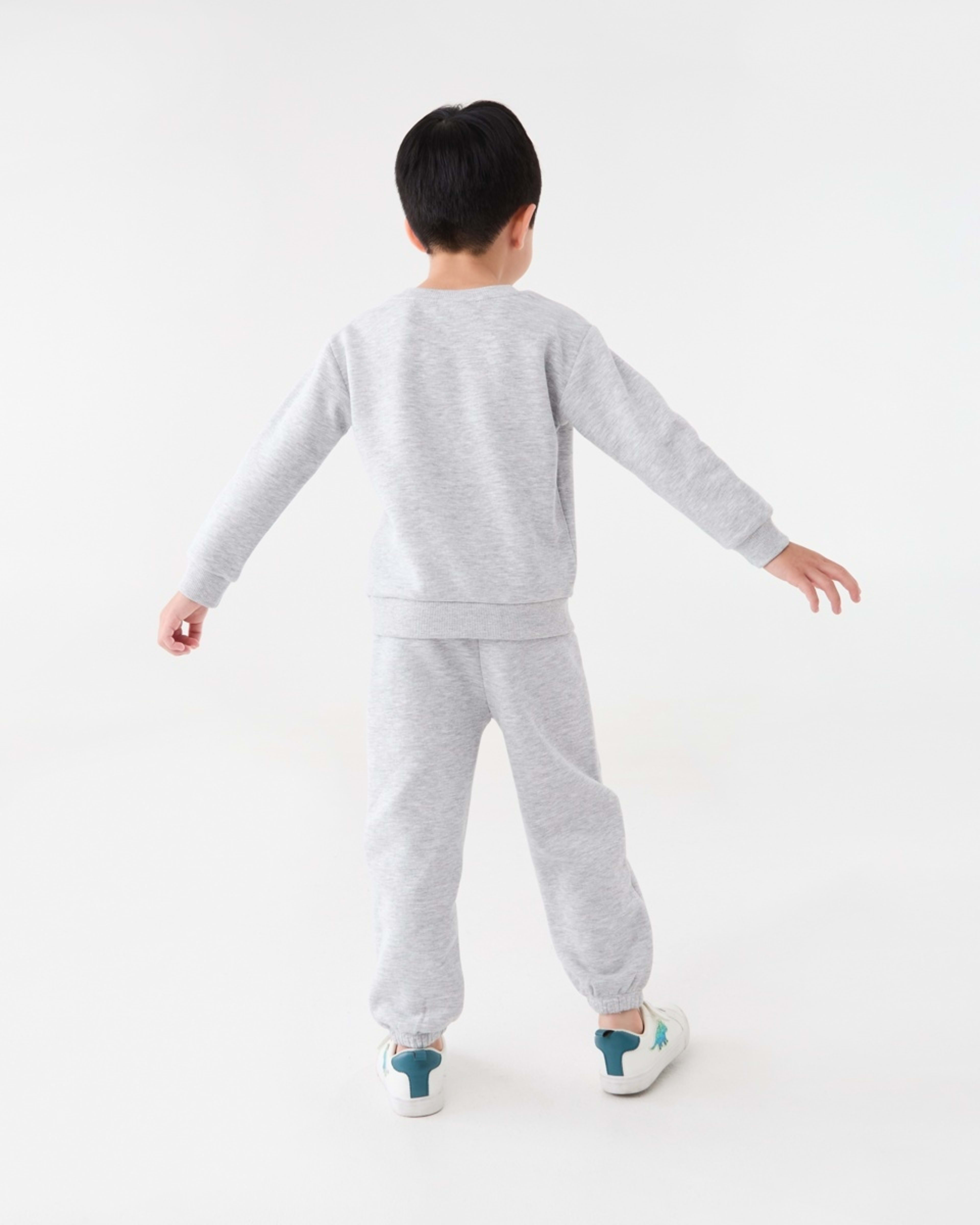 6 Plain Crew Neck Sweatshirt Slvr Marle, 6 of 8