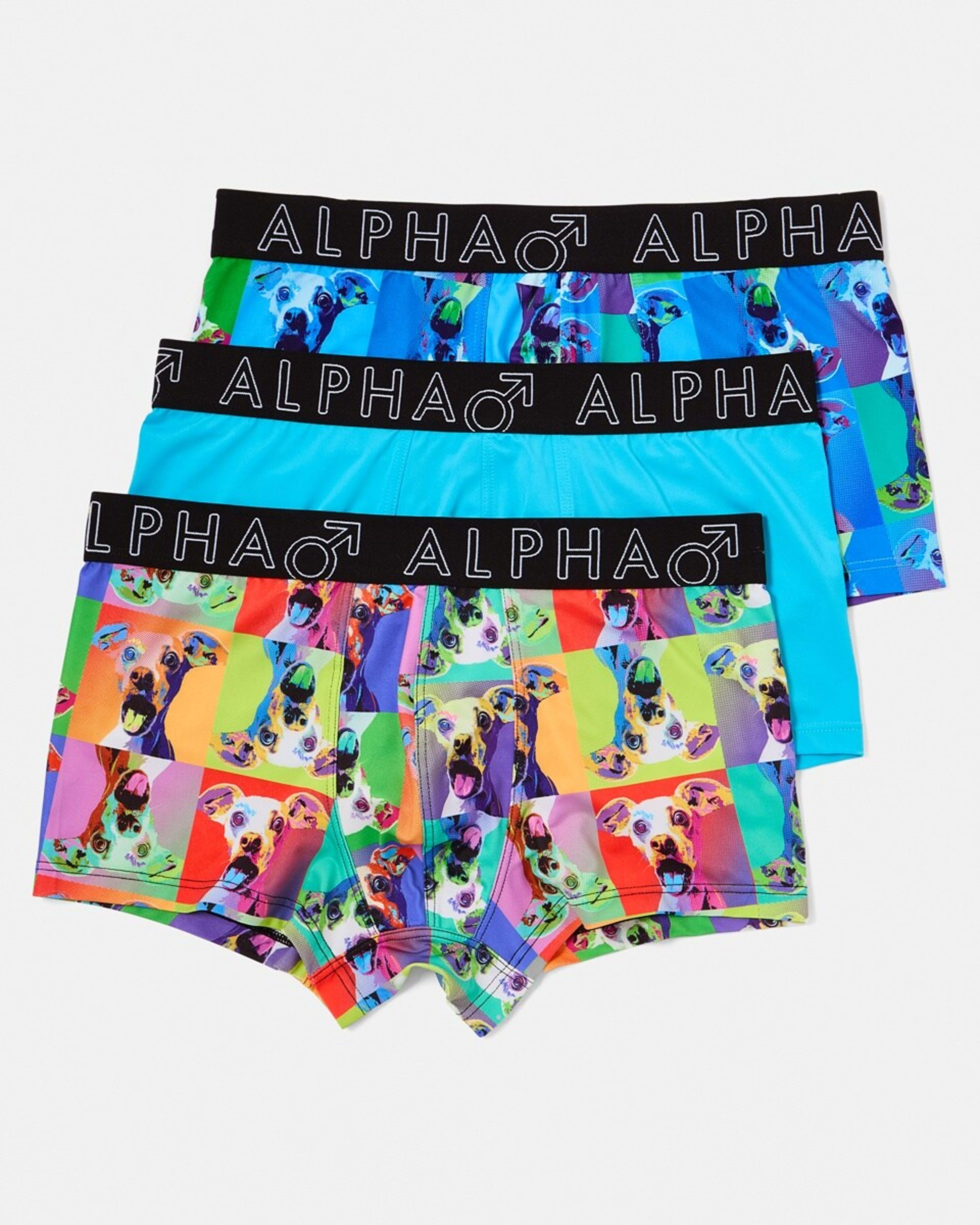 1 3 Pack Microfibre Trunks POP ART
