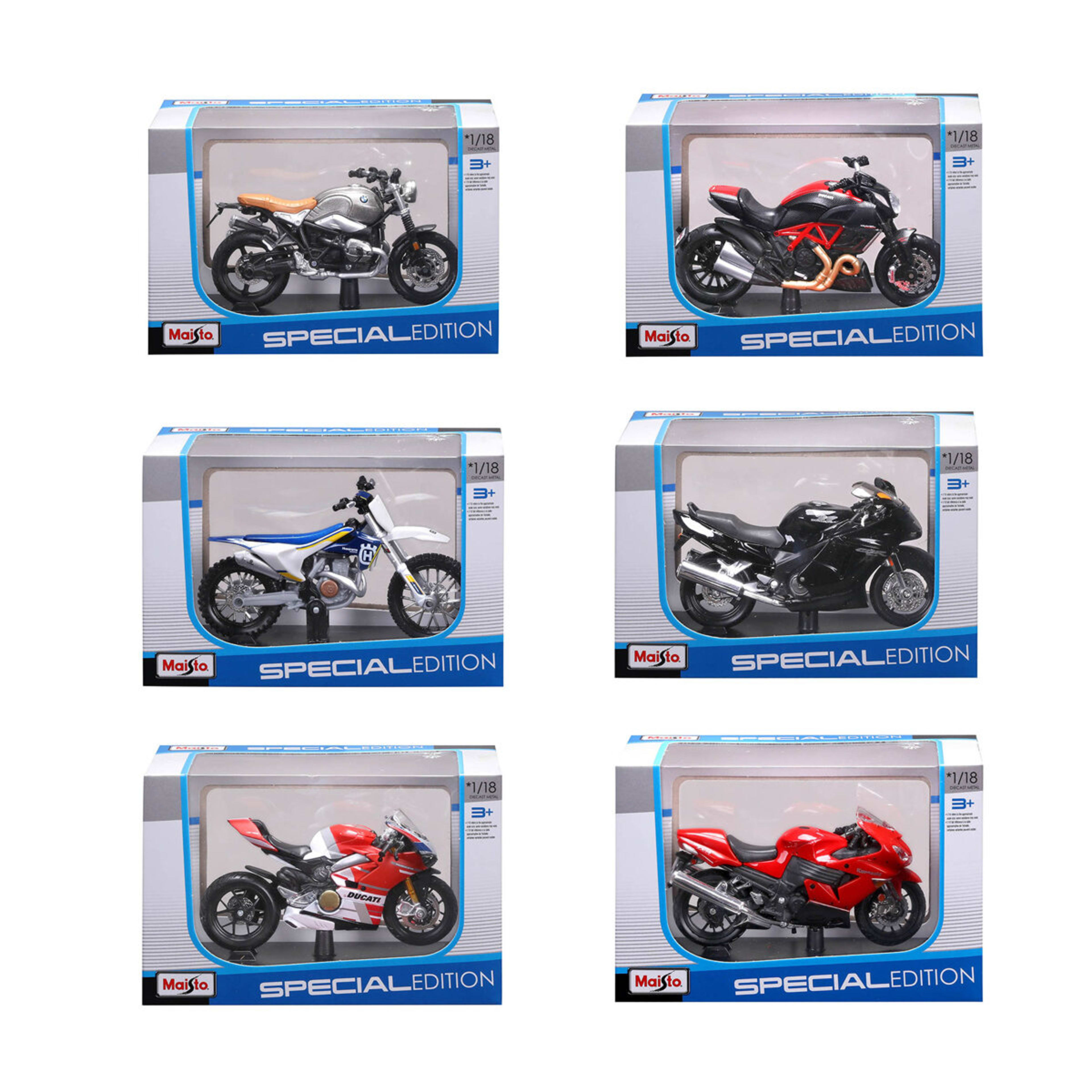 1 Maisto Special Edition 1/18 Die-cast Metal Motorbike Toy - Assorted