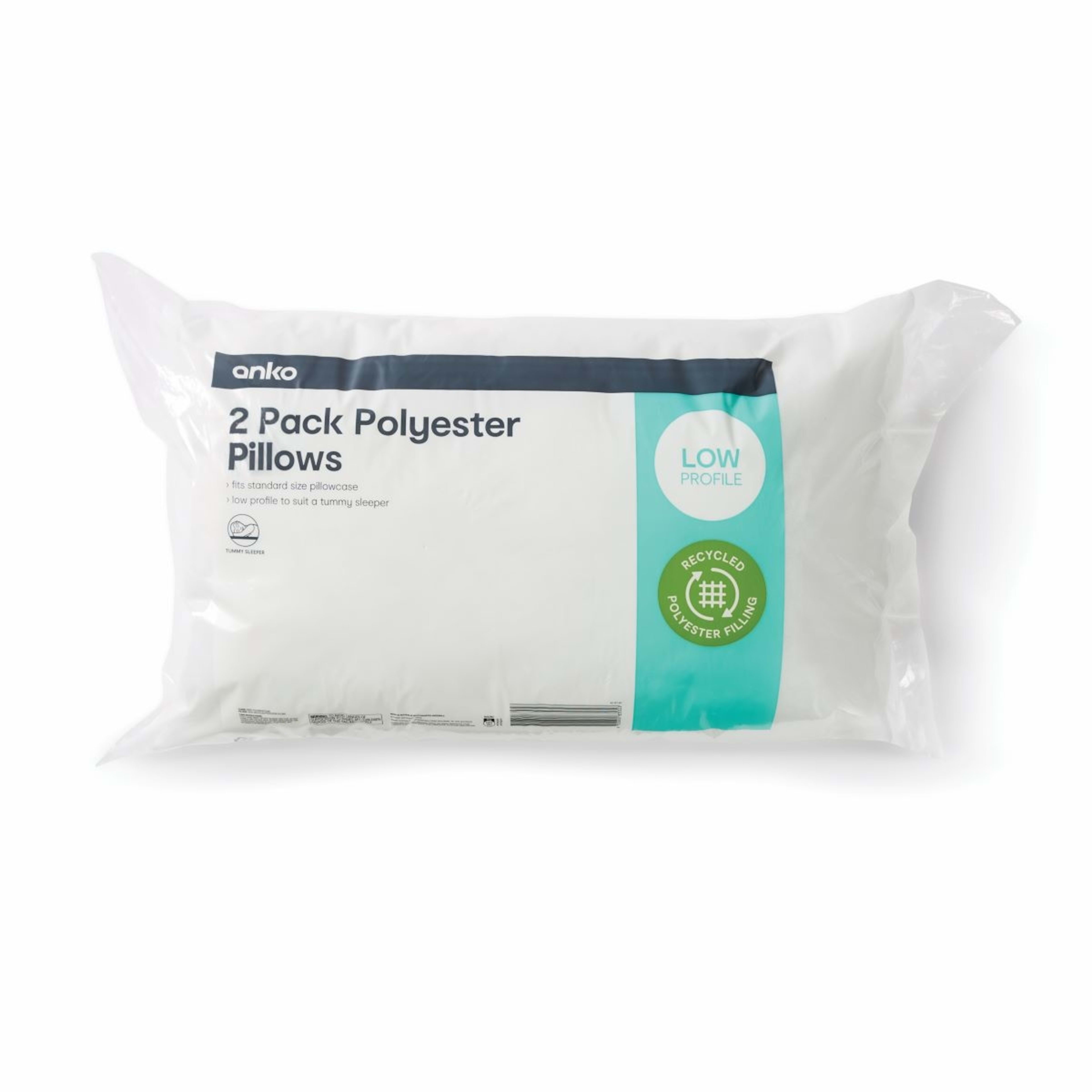 2 Pack Polyester Pillows Kmart