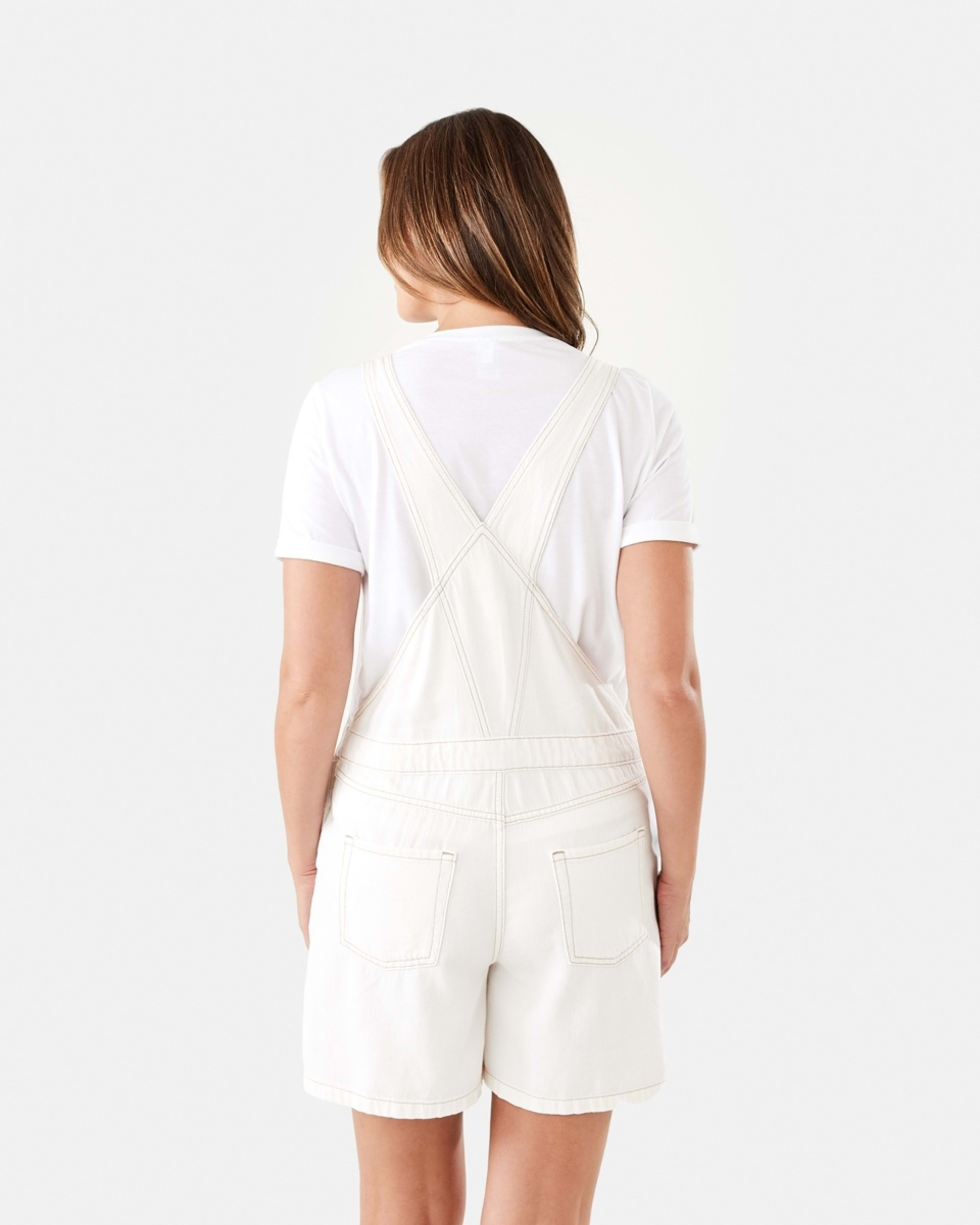 4 Denim Shortalls Ecru, 4 of 9