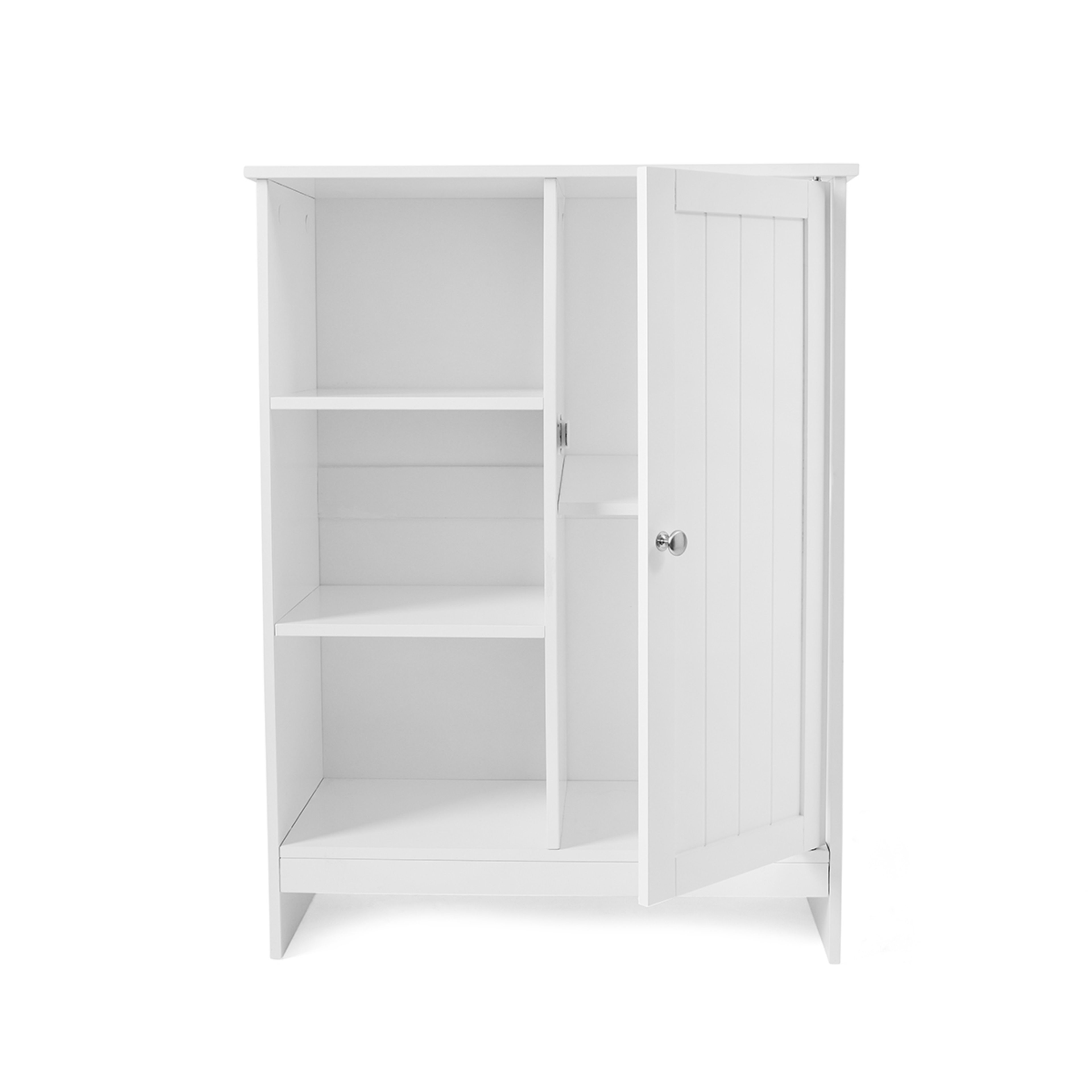 8 Panelled Cabinet with 3 Shelves - White, 8 of 8