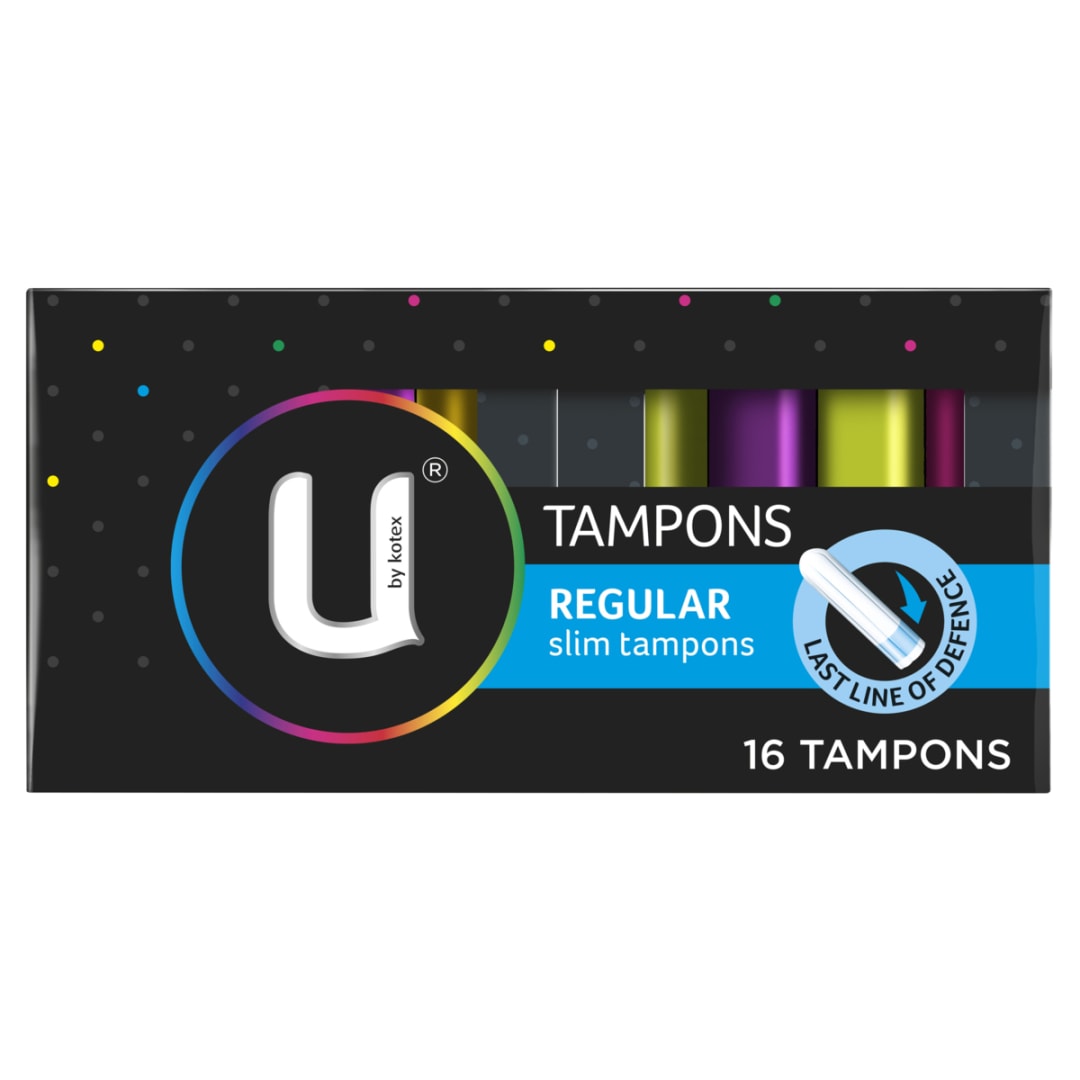 U by Kotex 16 Pack Regular Slim Tampons Kmart