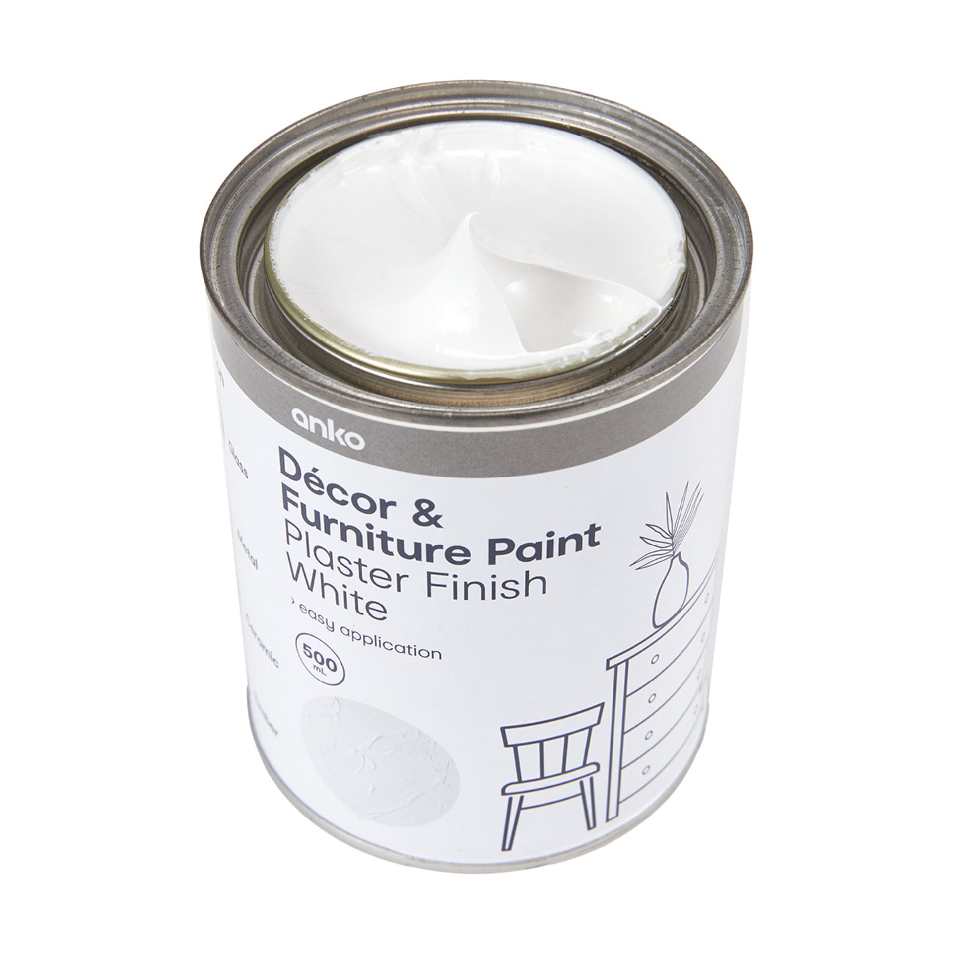 Decor and Furniture Paint Plaster Finish White Kmart