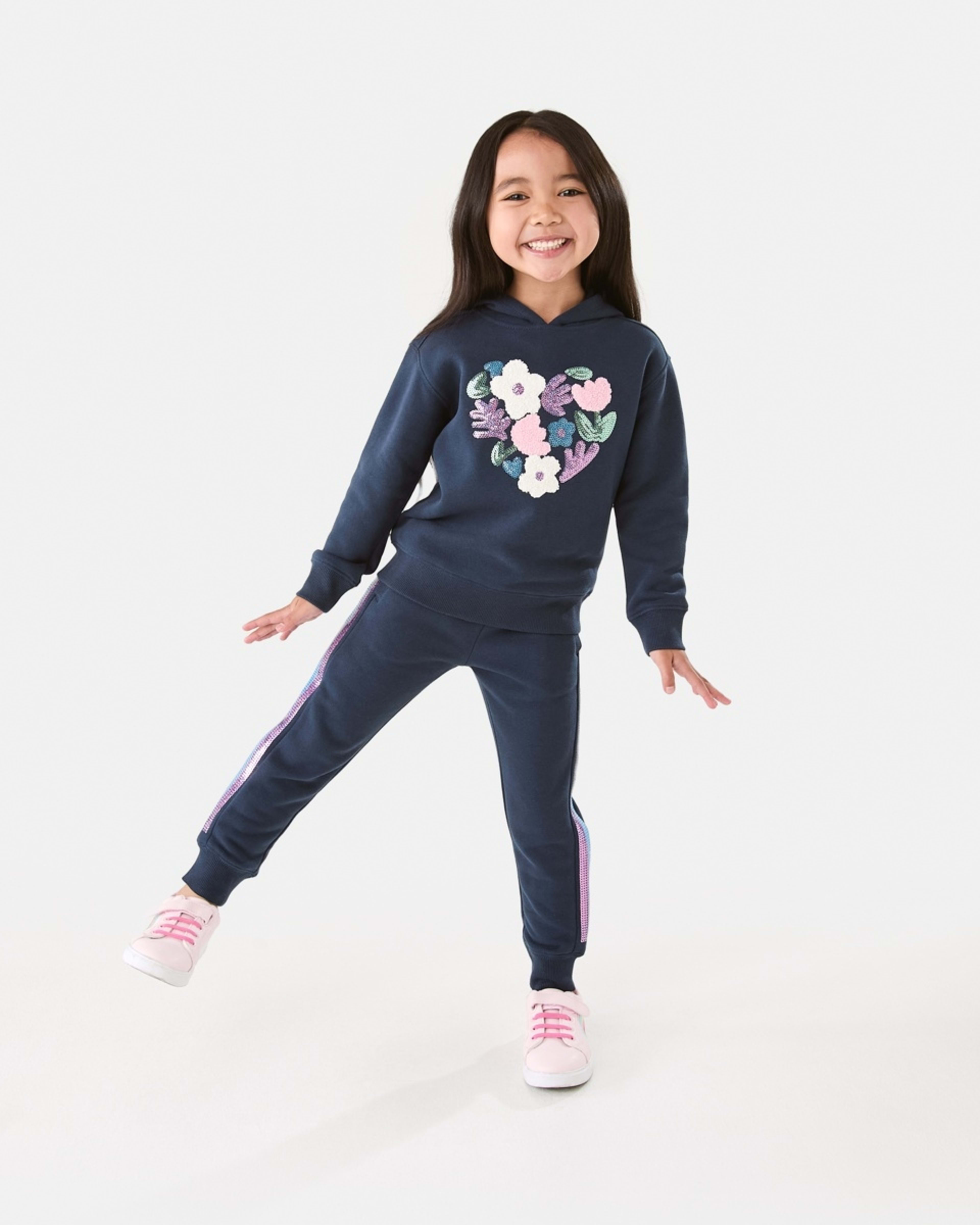 5 Hoodie Floral Heart Garden Dress Blue, 5 of 8