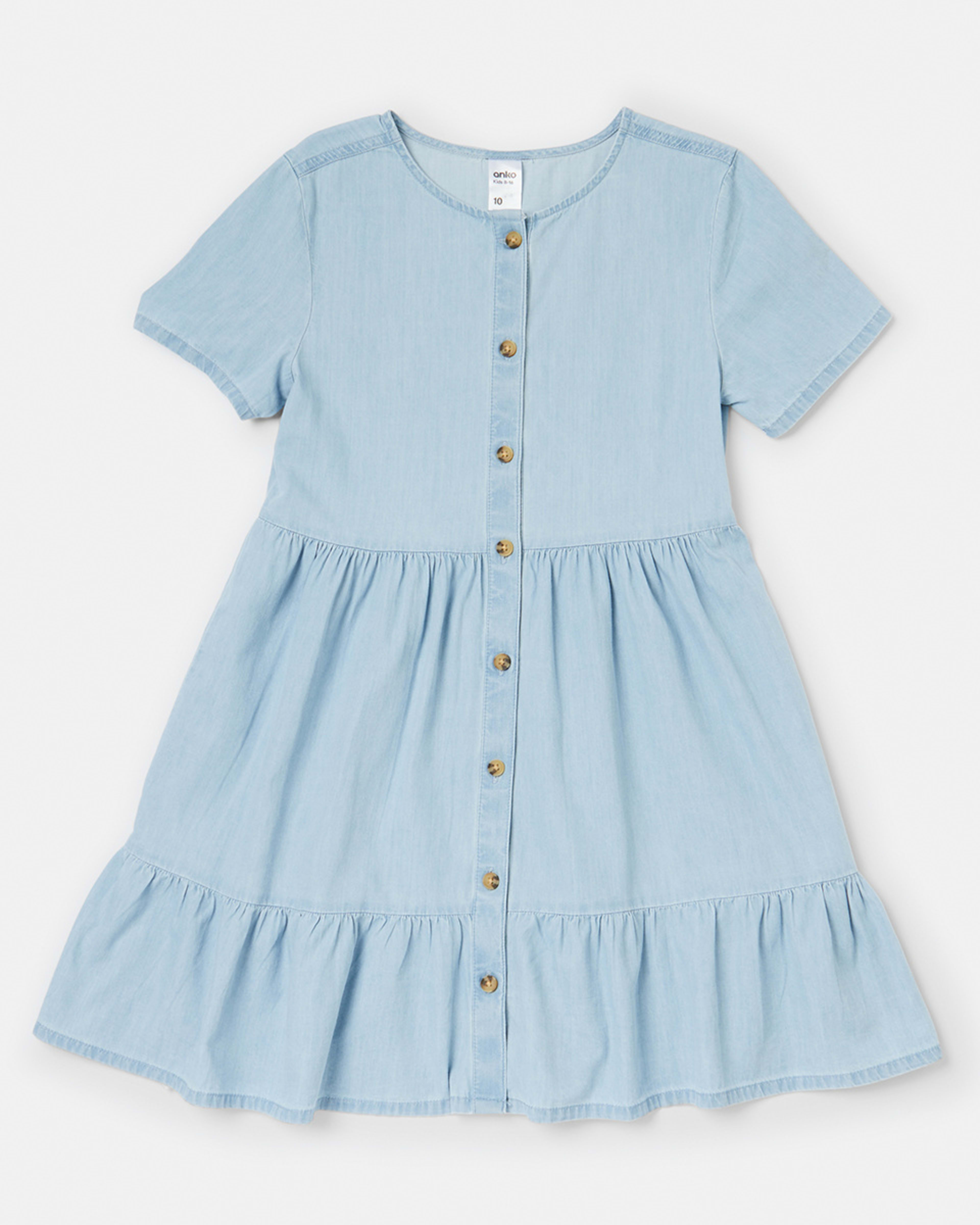 Denim Tiered Dress - Kmart