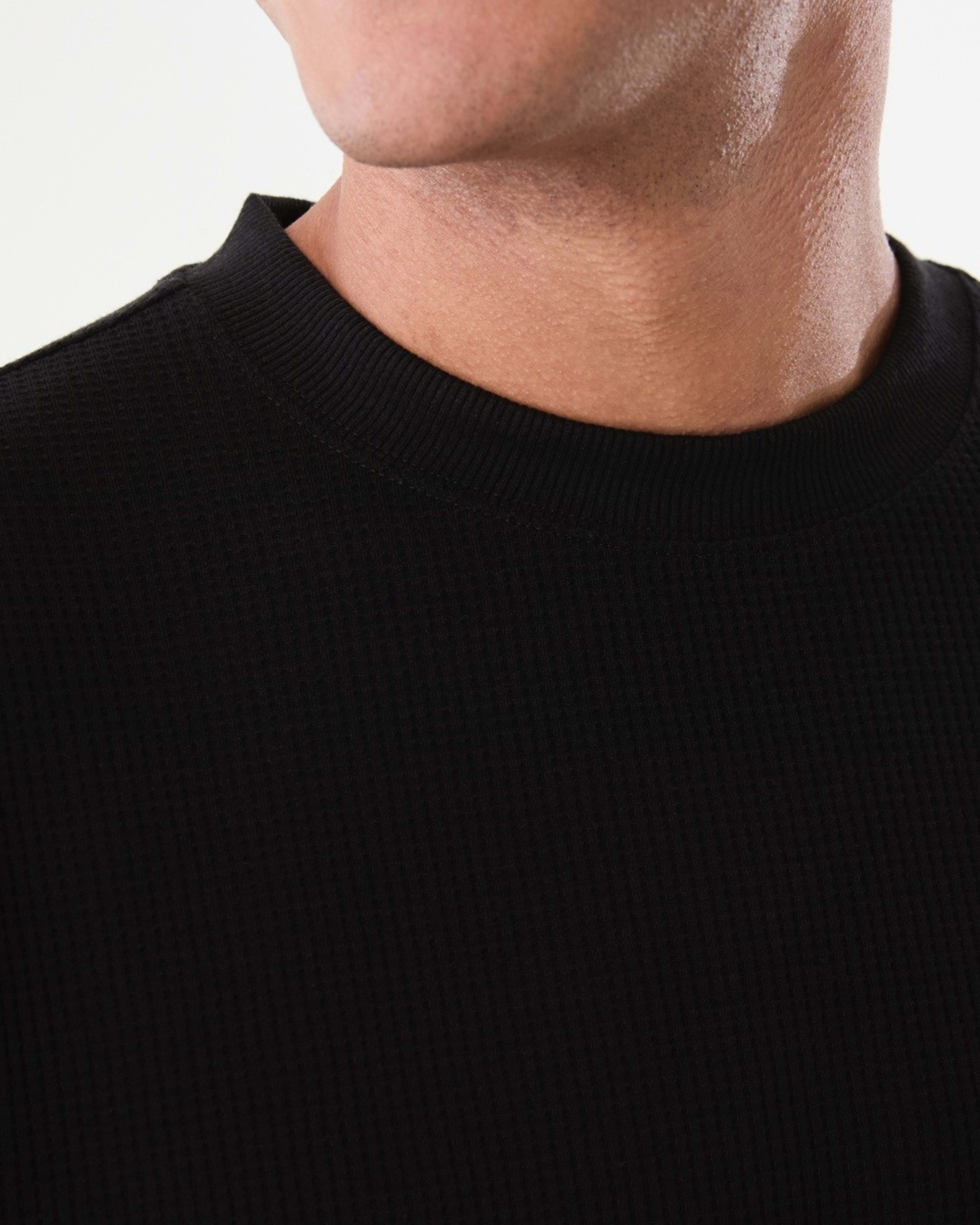 5 Oversized Waffle T-shirt BLACK, 5 of 5
