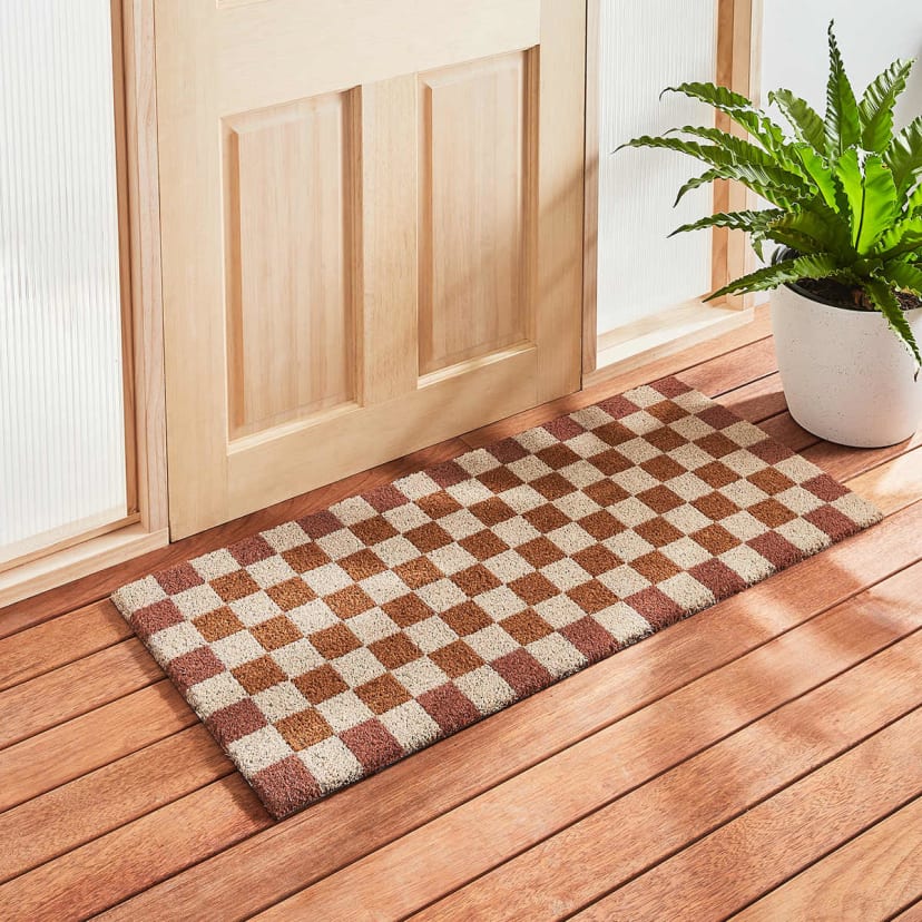 Checkerboard Doormat Brown Kmart