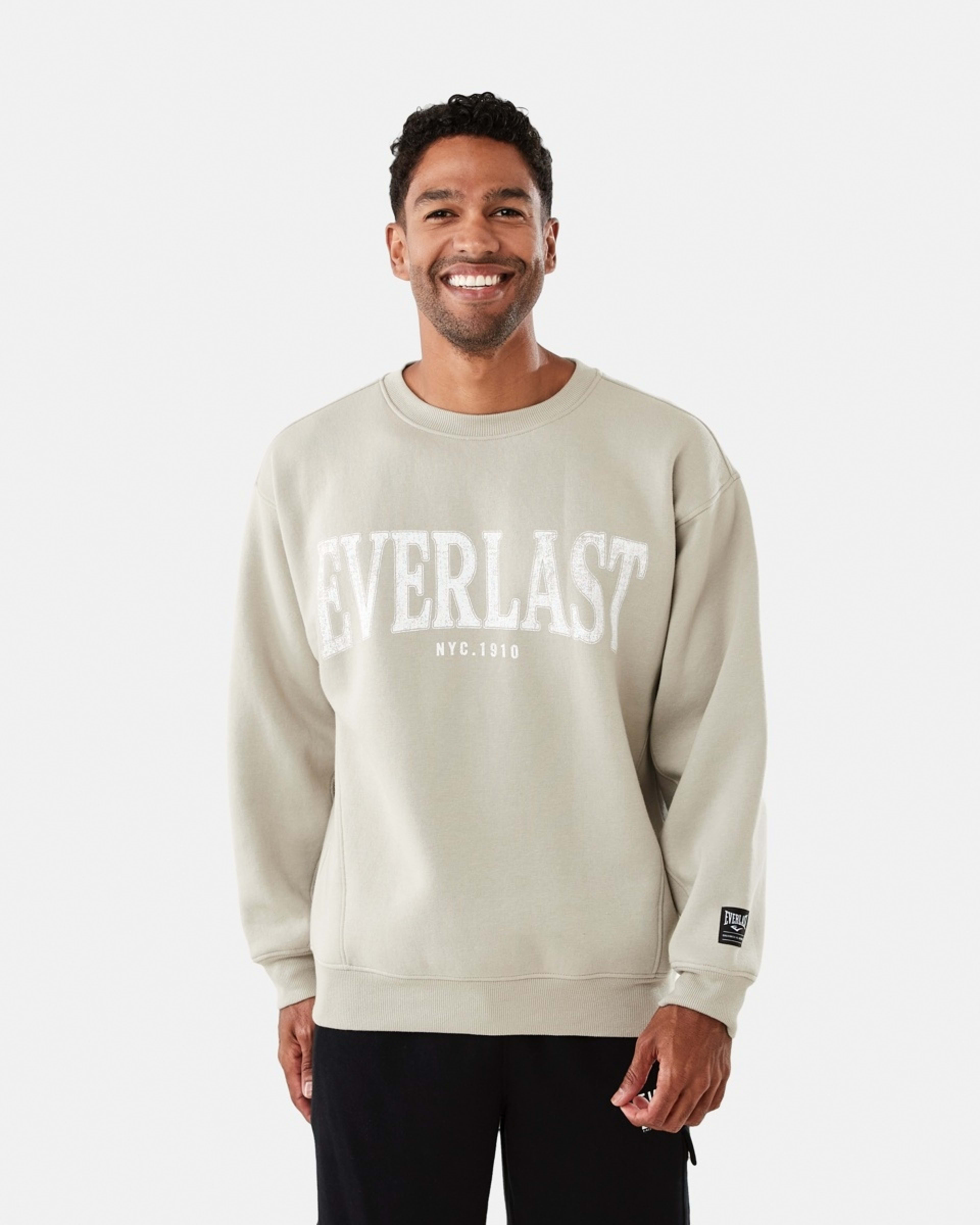 1 Everlast Mens Oversized Sweatshirt Bone, 1 of 8