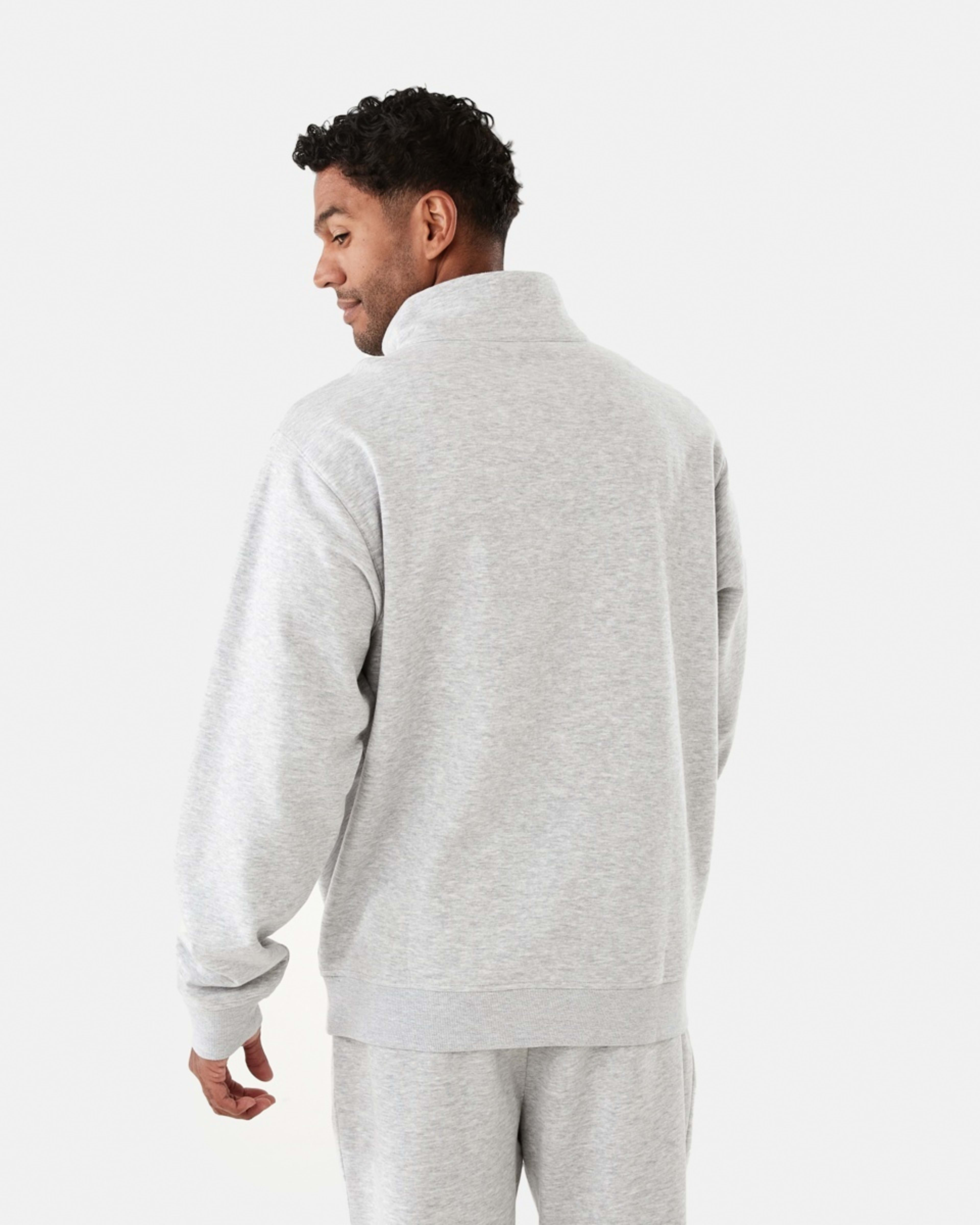 3 Active Mens Half Zip Pullover Grey Marl, 3 of 6