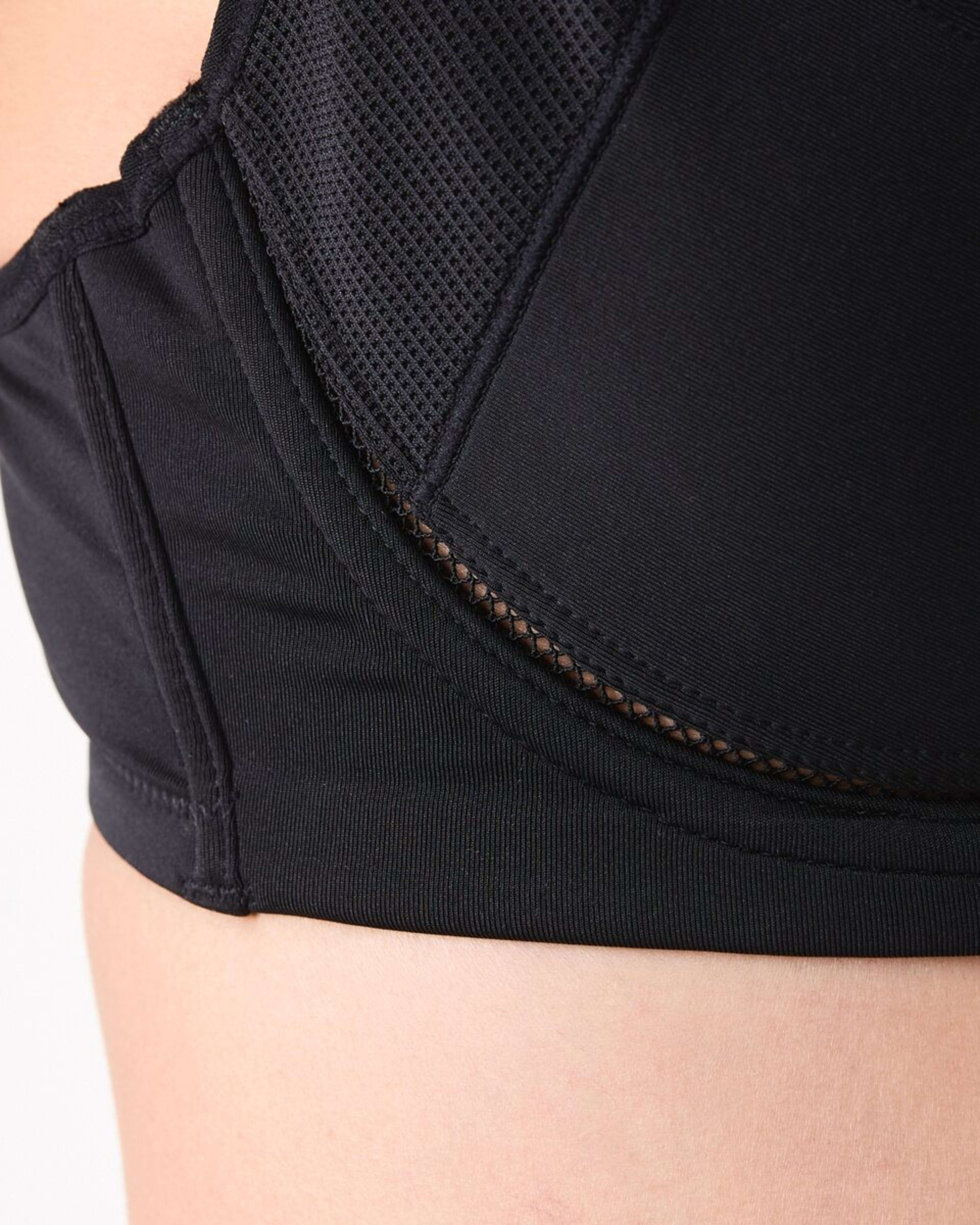 6 Cross Elastic Underwire High Support Sports Bra BLACK, 6 of 8