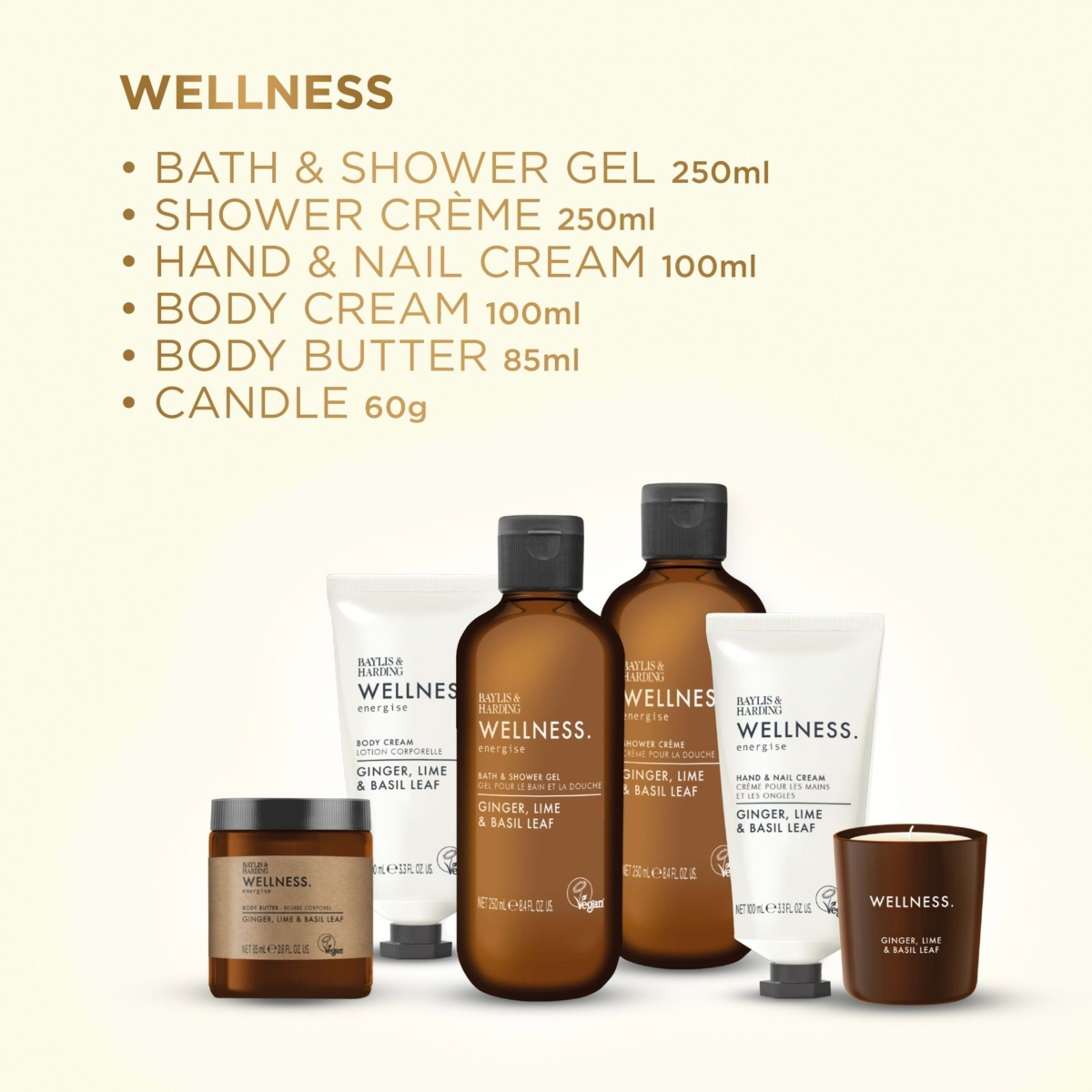 3 Baylis and Harding 6 Piece Wellness and Energise Set - Ginger, Lime and Basil Leaf, 3 of 4