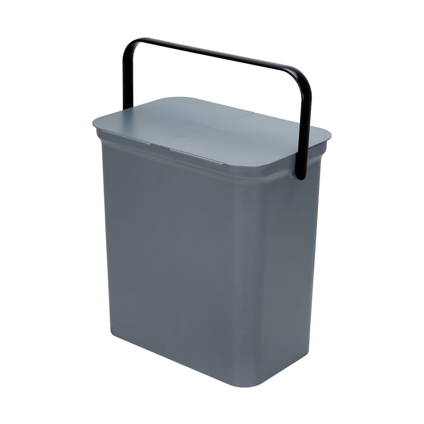 28L Grey Flip Top Recycle Bin Kmart