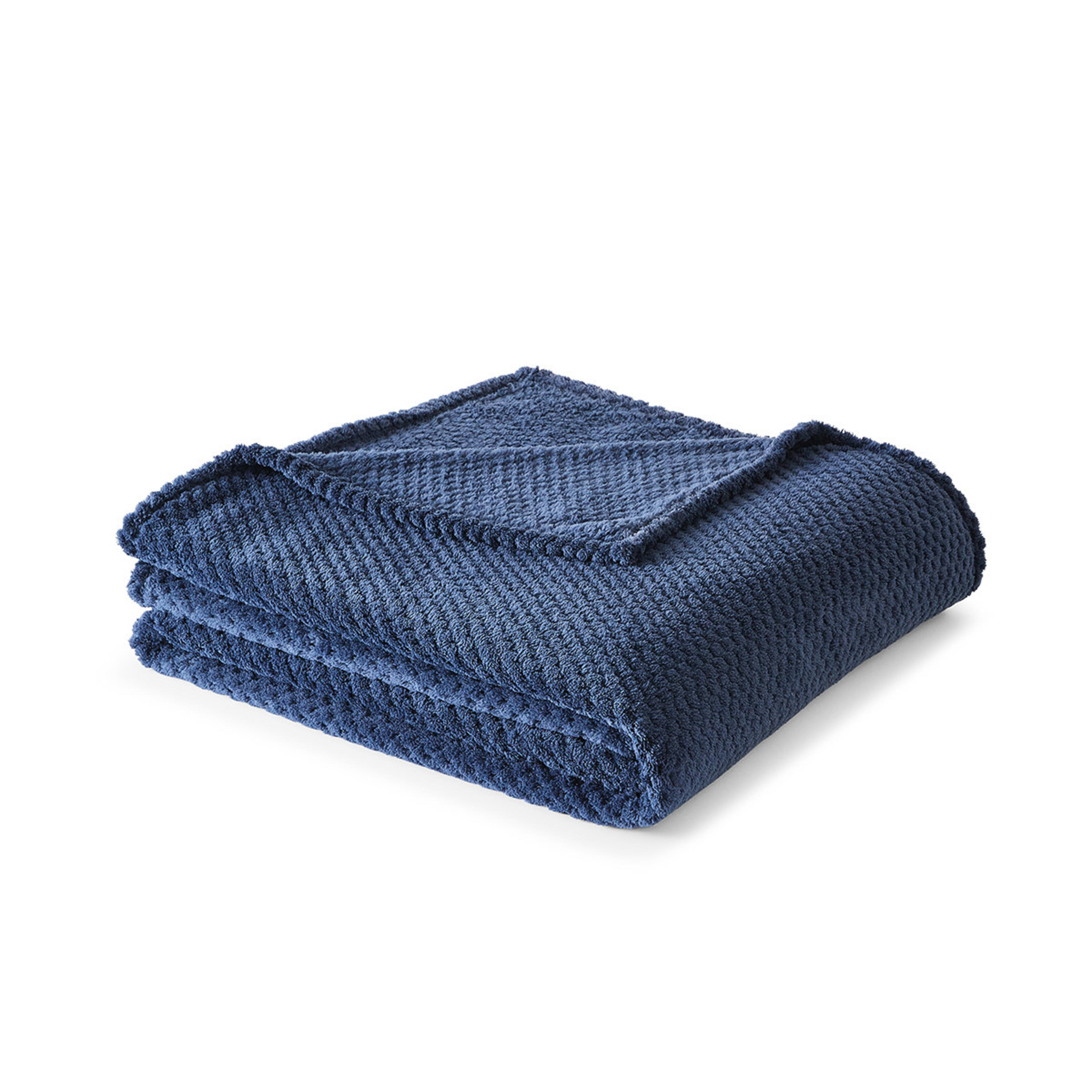 Coral Jacquard Blanket Double/Queen Bed, Blue Kmart
