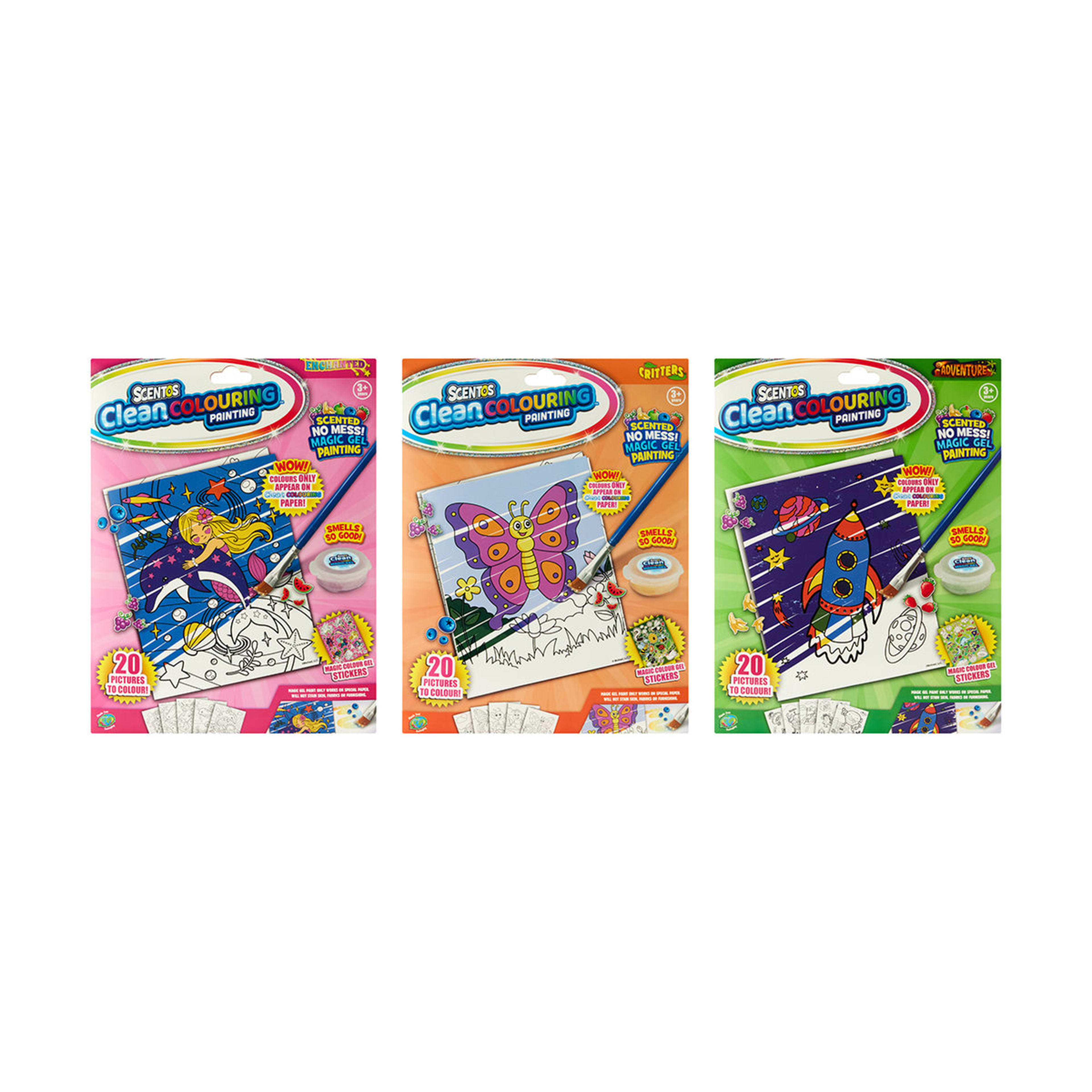 1 Scentos Clean Colouring Painting - Assorted