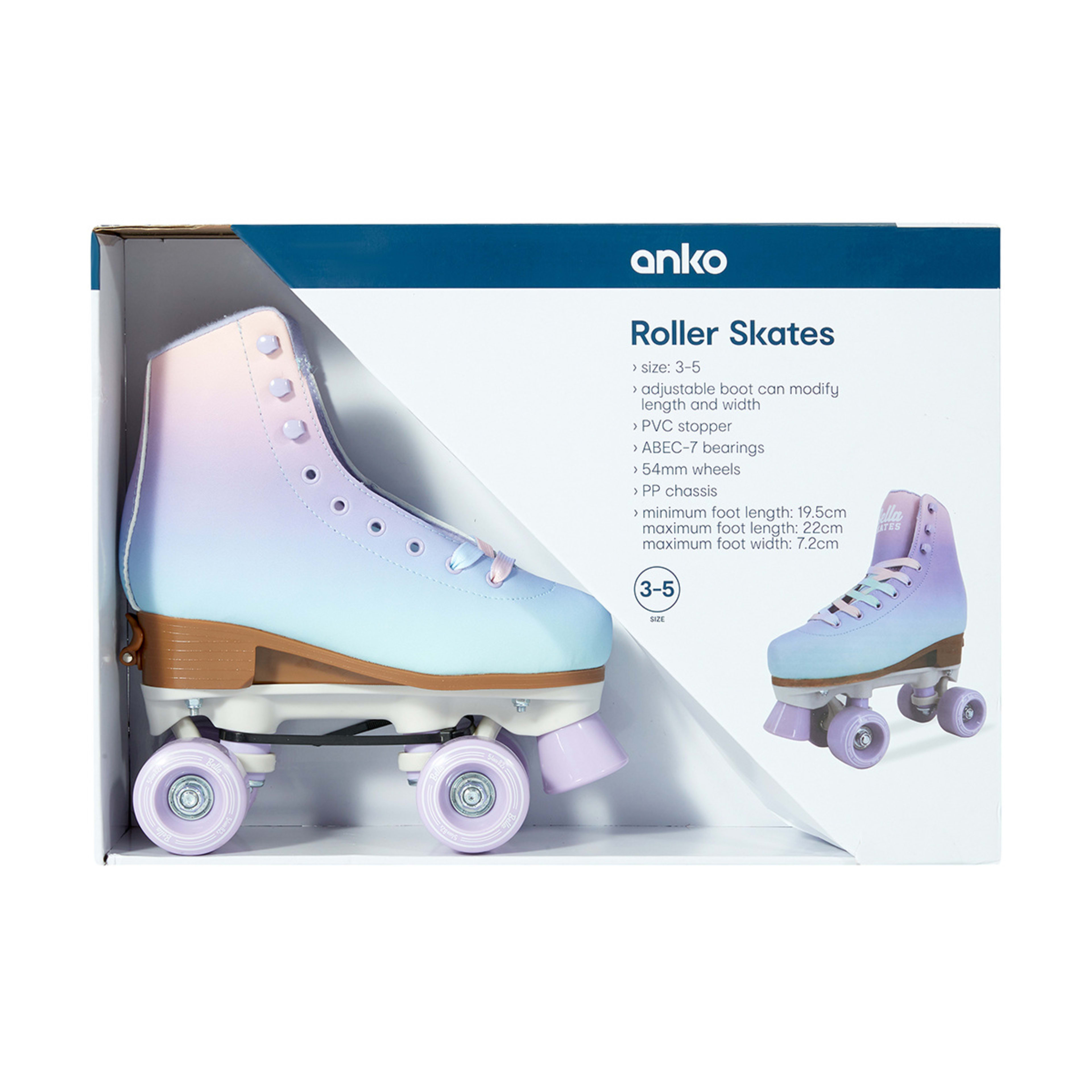 Roller Skates Ombre, Size 3 to 5 Kmart NZ