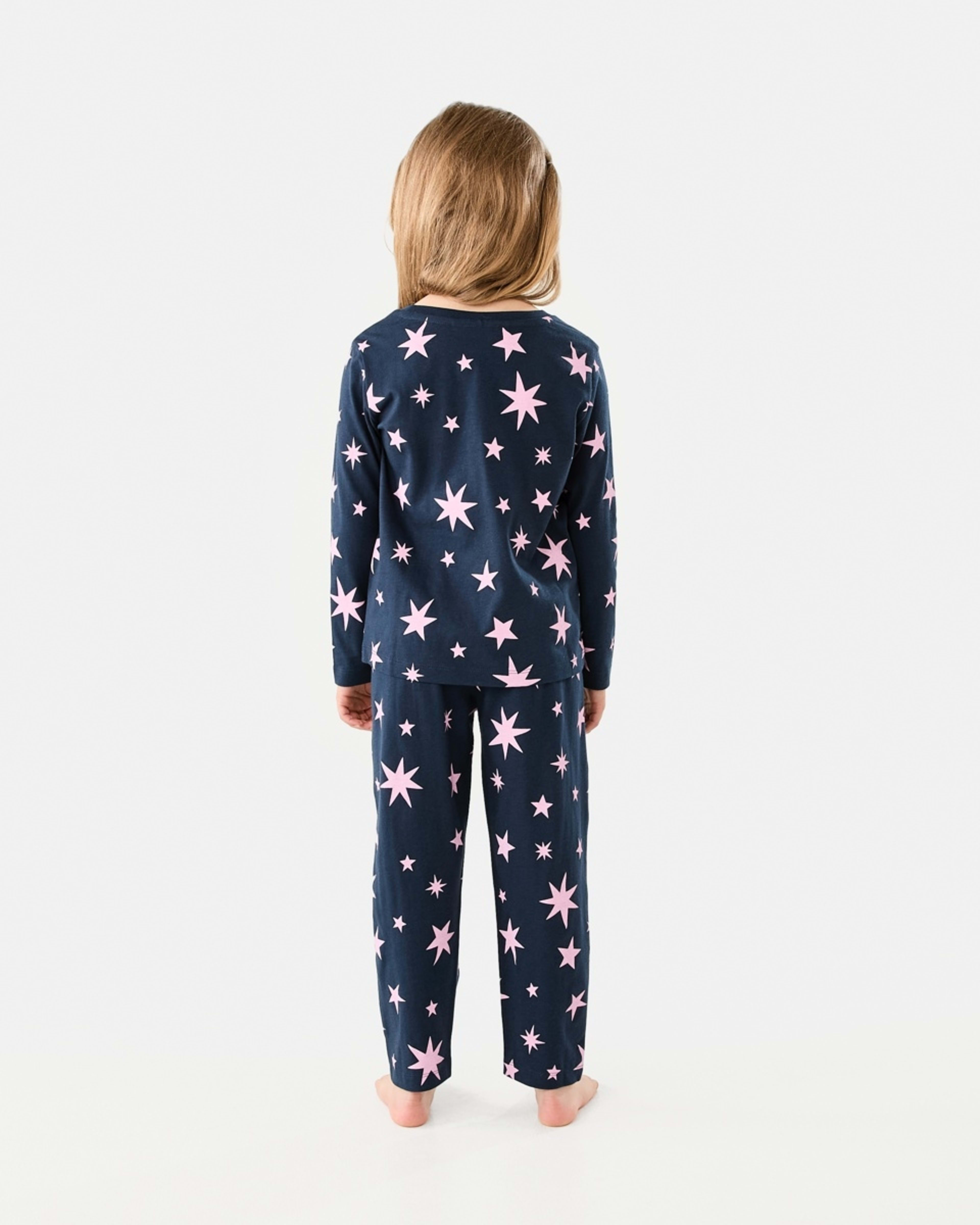 2 Knit Pyjama Set Nvy Stars, 2 of 8