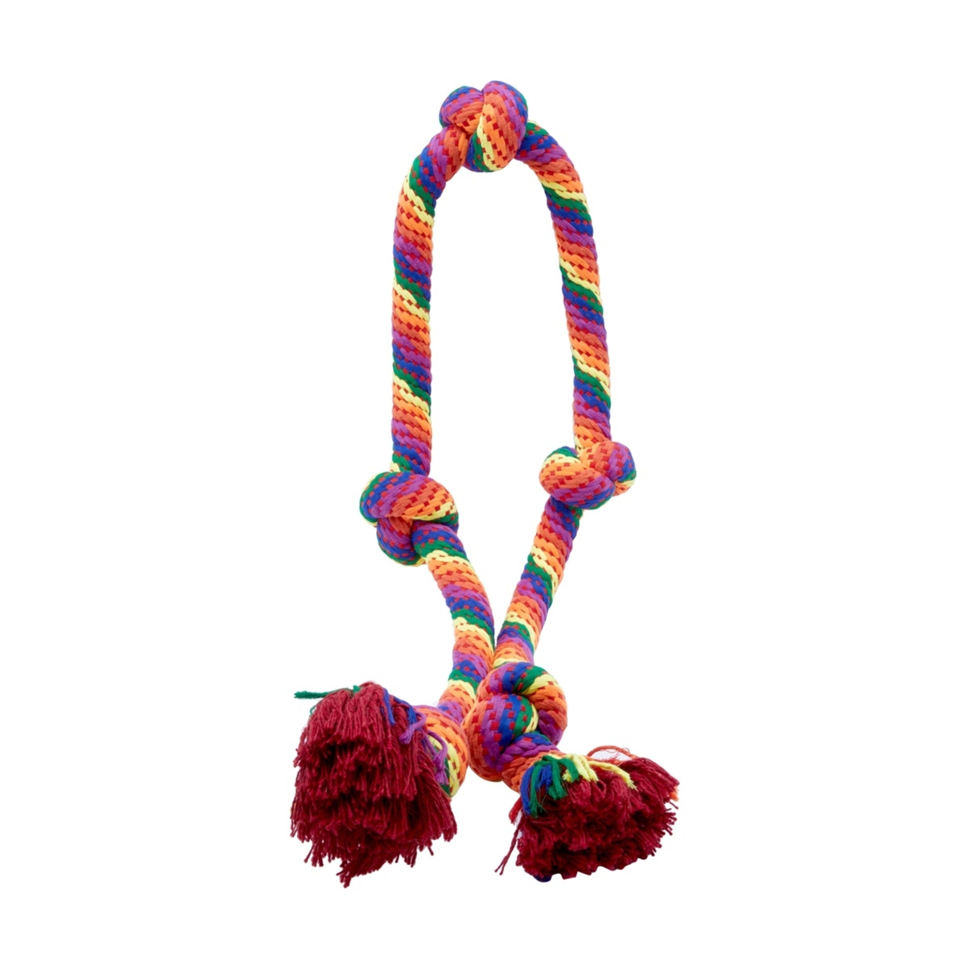 1 Pet Toy Mega Knotted Rope Rainbow